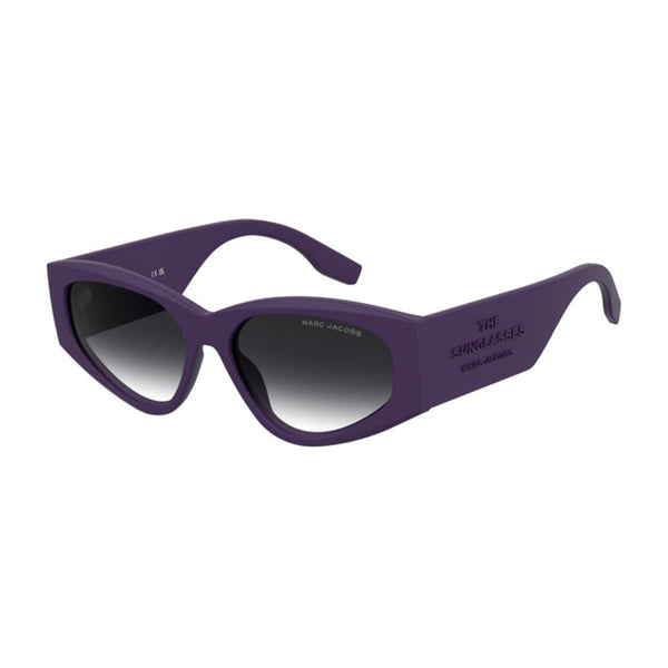 Marc Jacobs Sunglasses Cat Eye Full Rim, Matte Violet Frame And Dark Grey Gradient Lens Marc803-S01jz9o