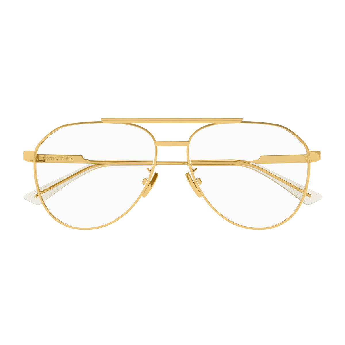 Bottega Veneta BV1158O Linea Minimalist 002 Gold Trasparent Oro Metal Occhiali Da Vista