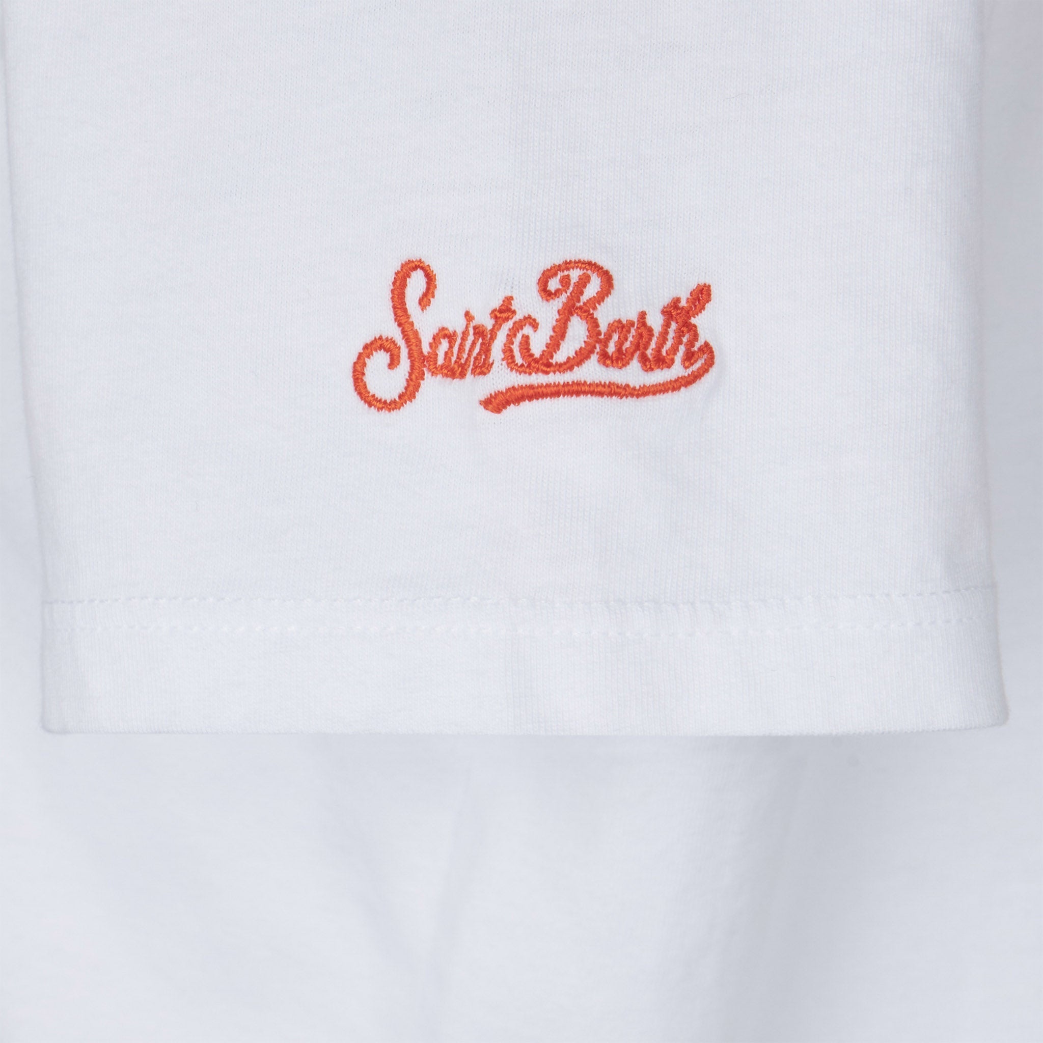 Girl T-Shirt With Daisy Embroidery And Patch White