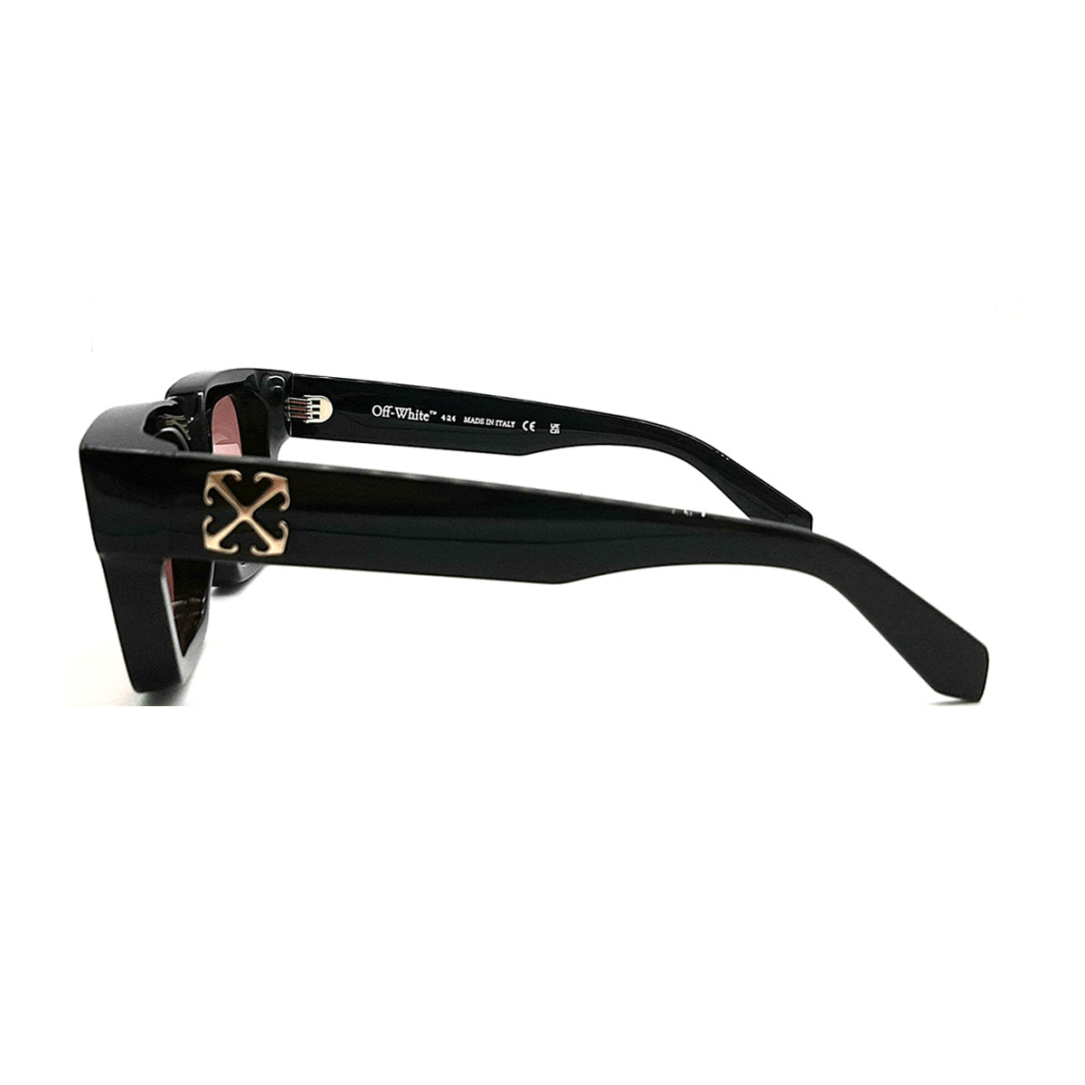 Off White OERI126 VIRGIL M 1025 Black Red Nero Acetate Occhiali Da Sole