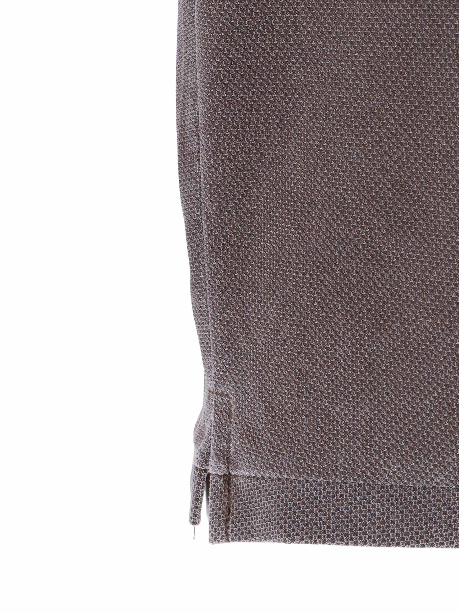 techno wash piqu� shirty Brown Polyamide Elastane Shirt