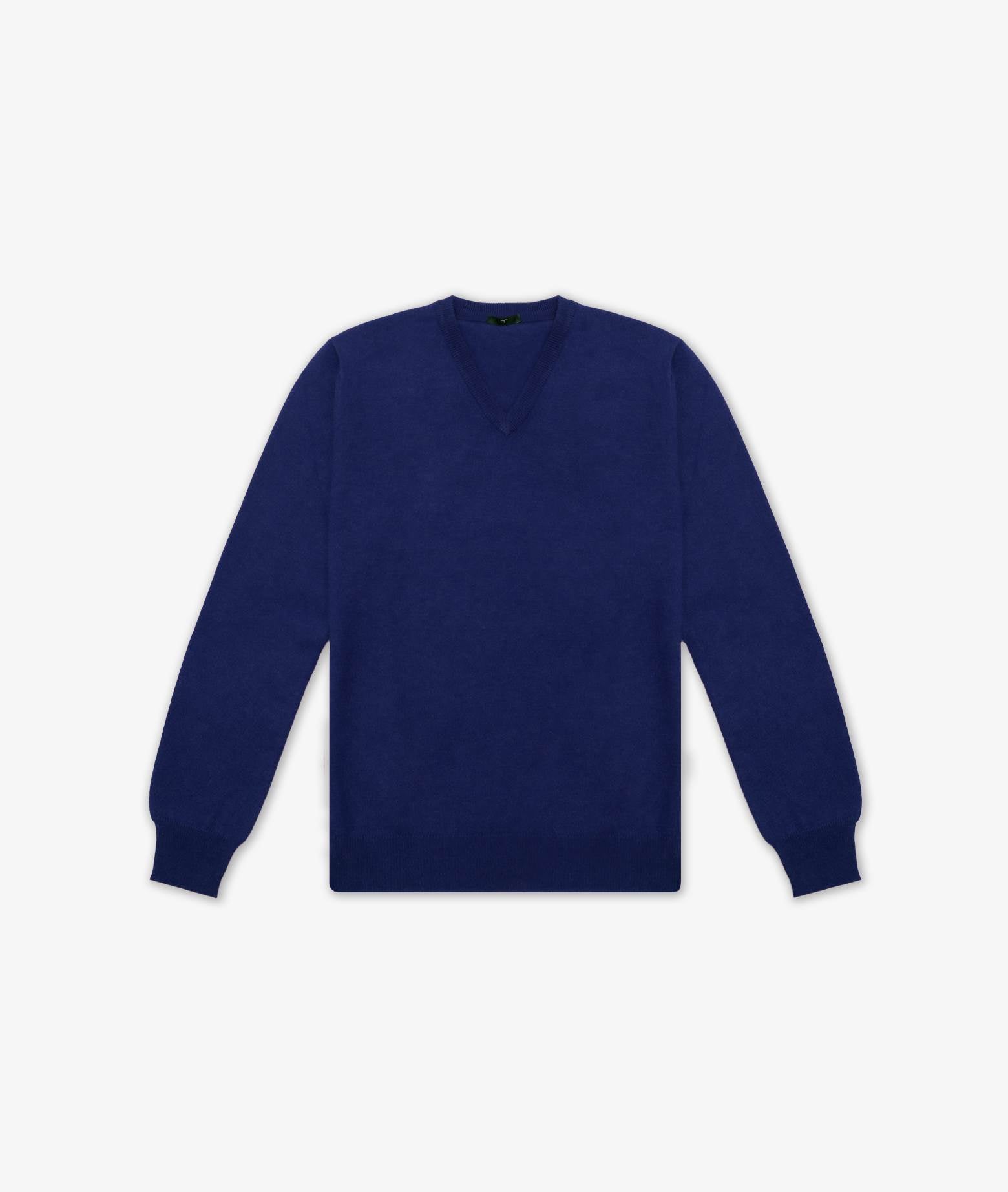 V-Neck Cashmere Sweater Stoccolma Blue V Neck