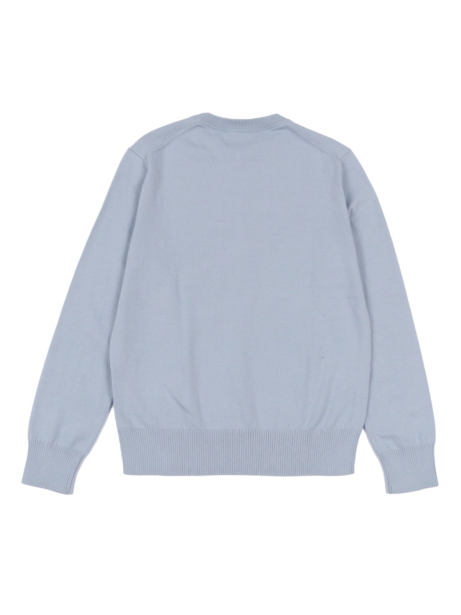 LS CN-TOPS-SWEATER Light Blue Cotton Crewneck