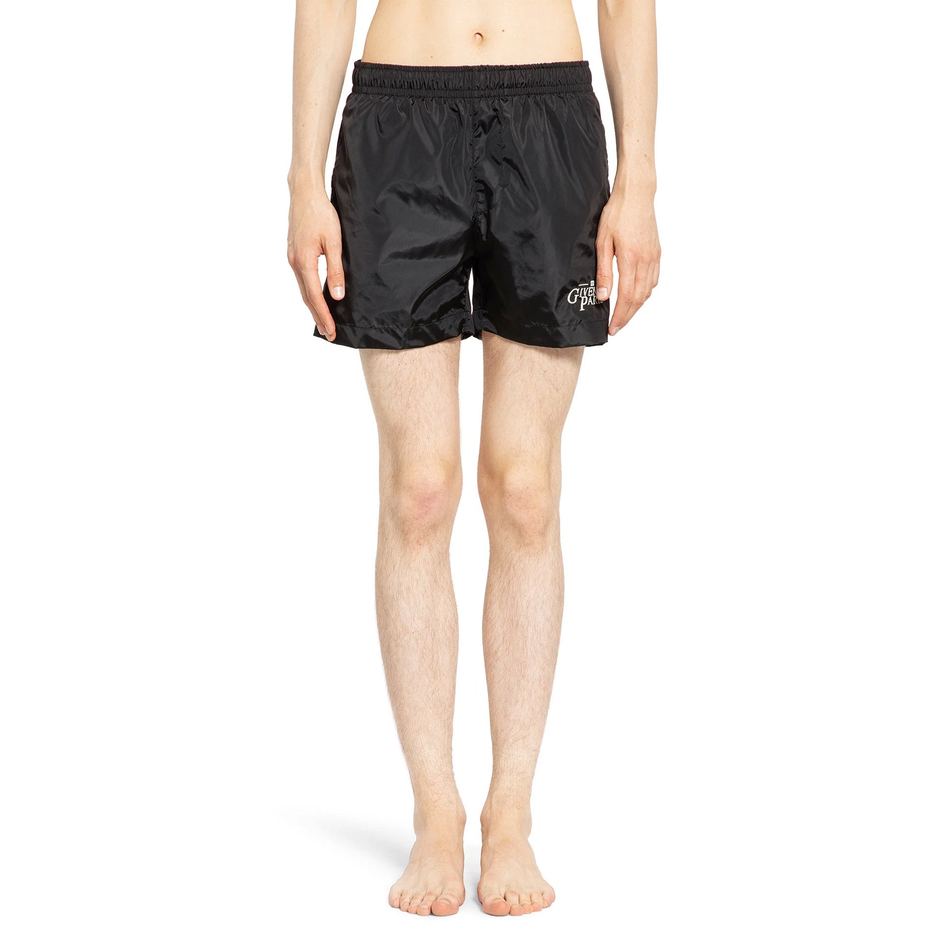 Logo-Embroidered Swim Shorts Black Polyamide