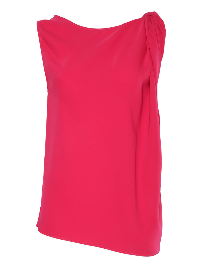 BLOUSE Fuchsia Polyester Top