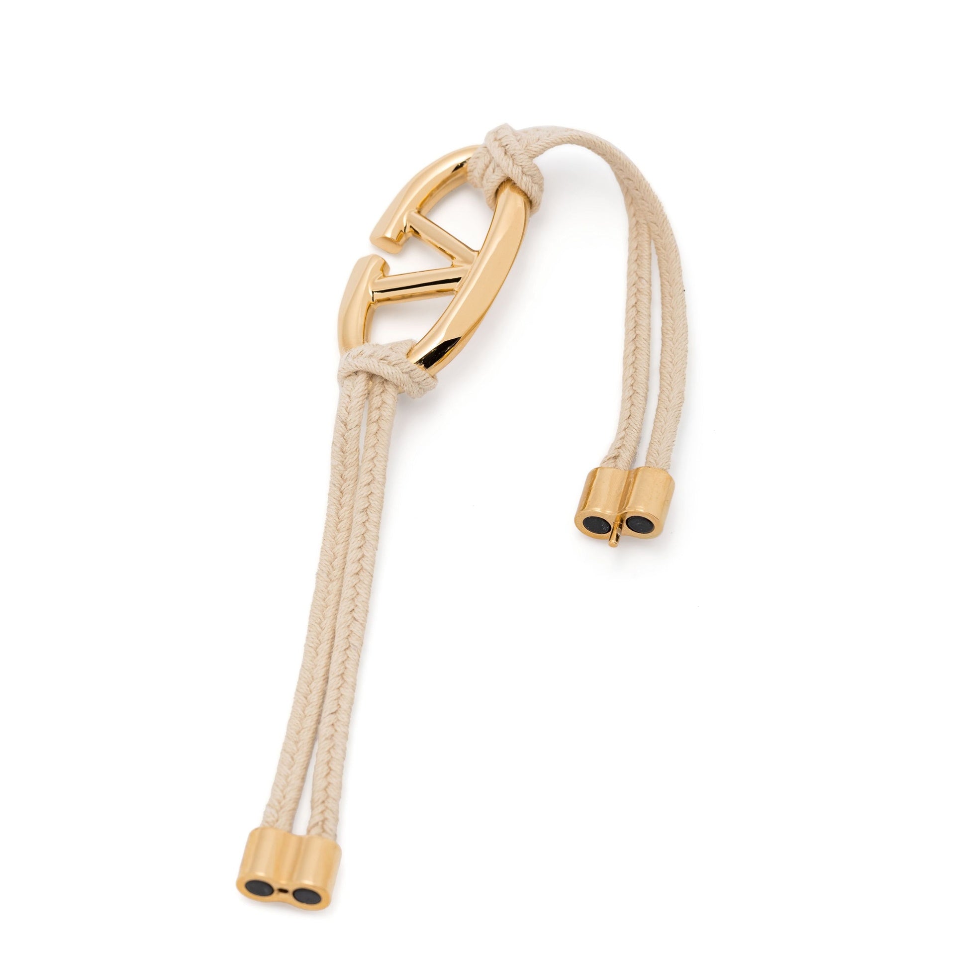 Garavani Vlogo Cotton Bracelet Beige