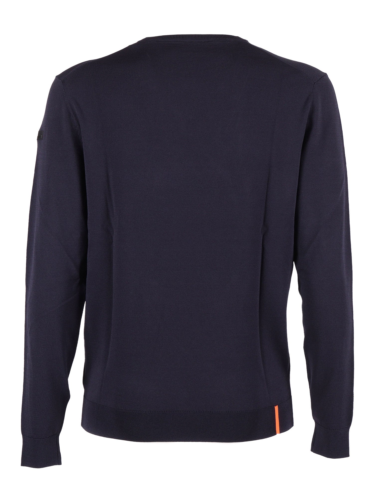 Maxell Round Knit Blue Viscose Polyamide Elastane Crewneck