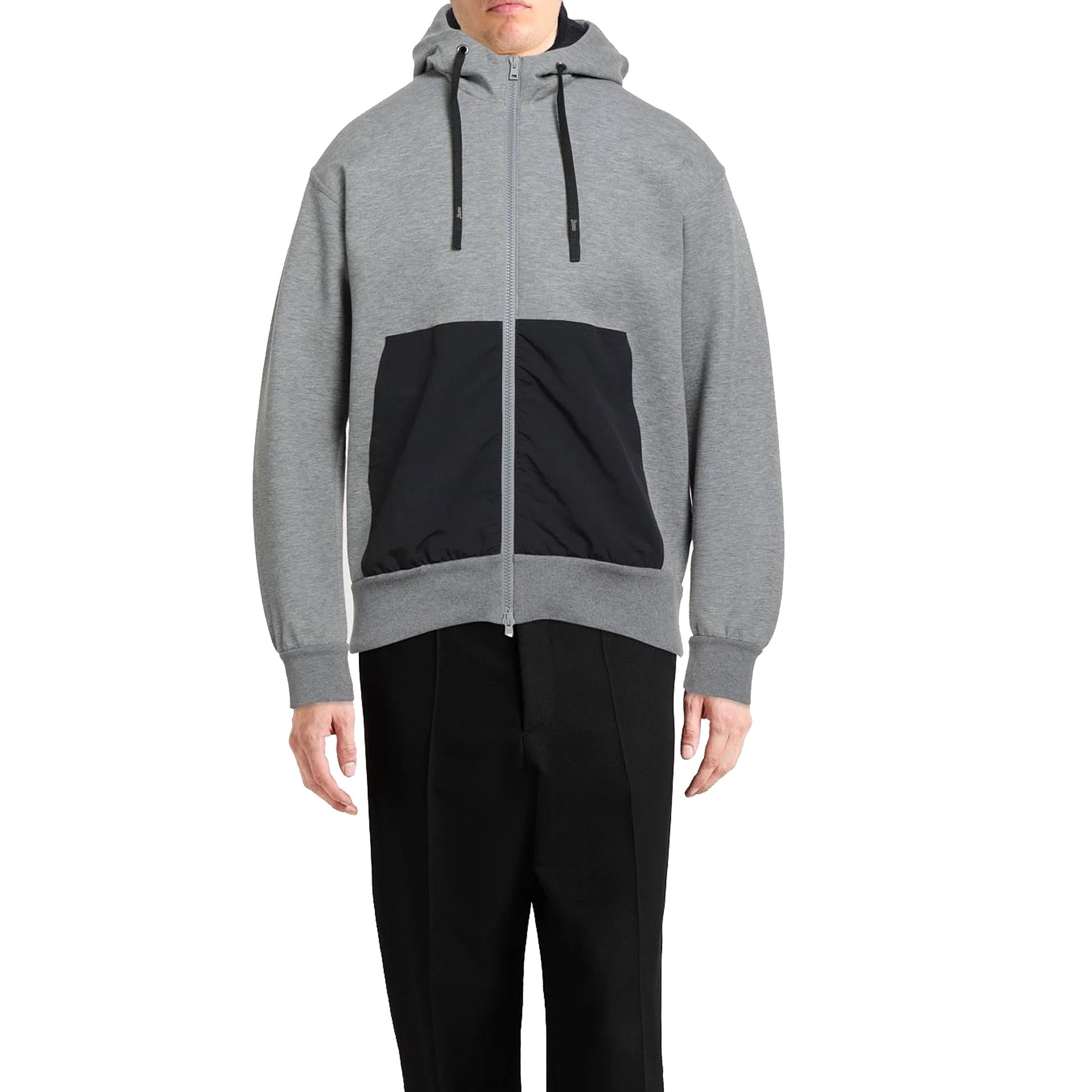 Herno Hooded Sweatshirt Gray Cotton Polyester