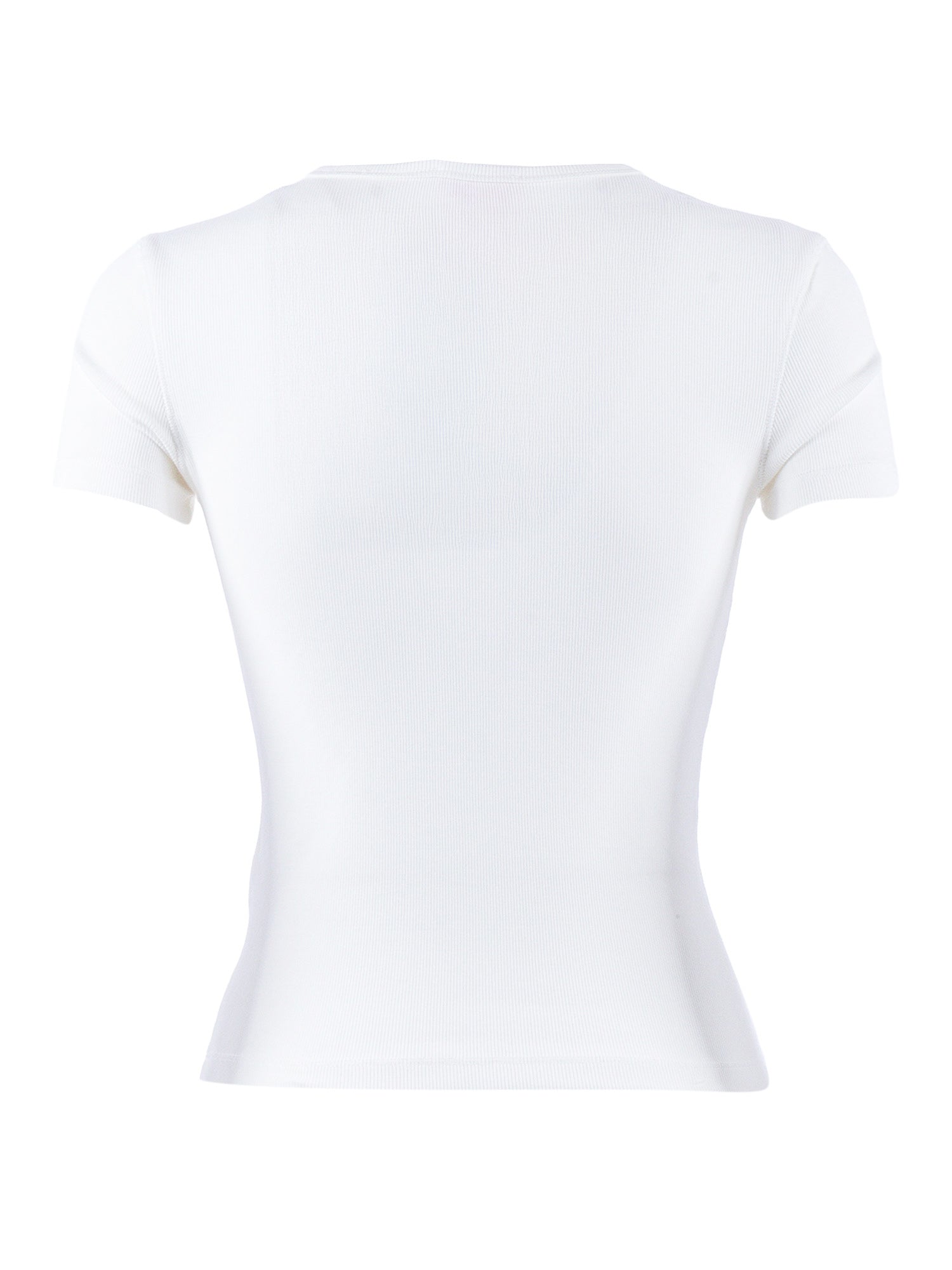 Tops White Cotton Elastane Top