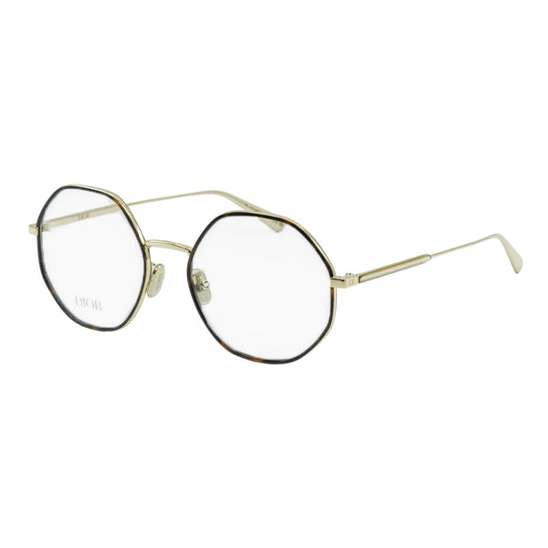 Dior Eyeglasses Round Full Rim, Black-Gold Frame And Clear Demo Lenses Lens Gemdioror2ub000 Sunglasses