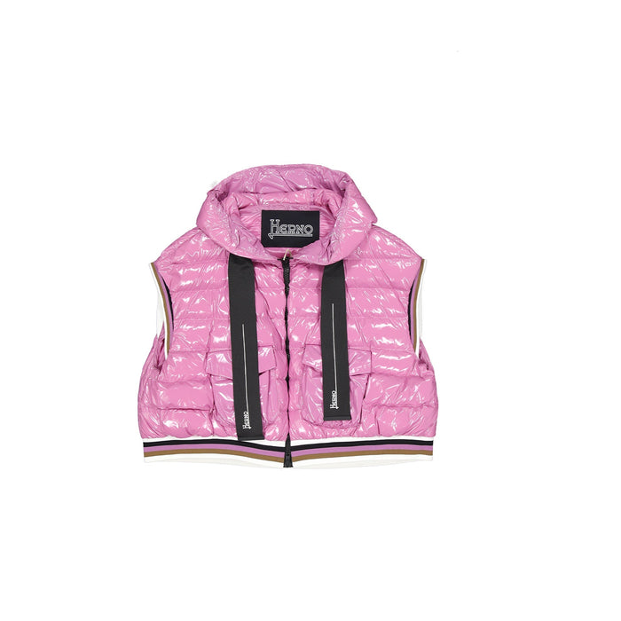 Herno Down Vest Jacket Pink Polyamide