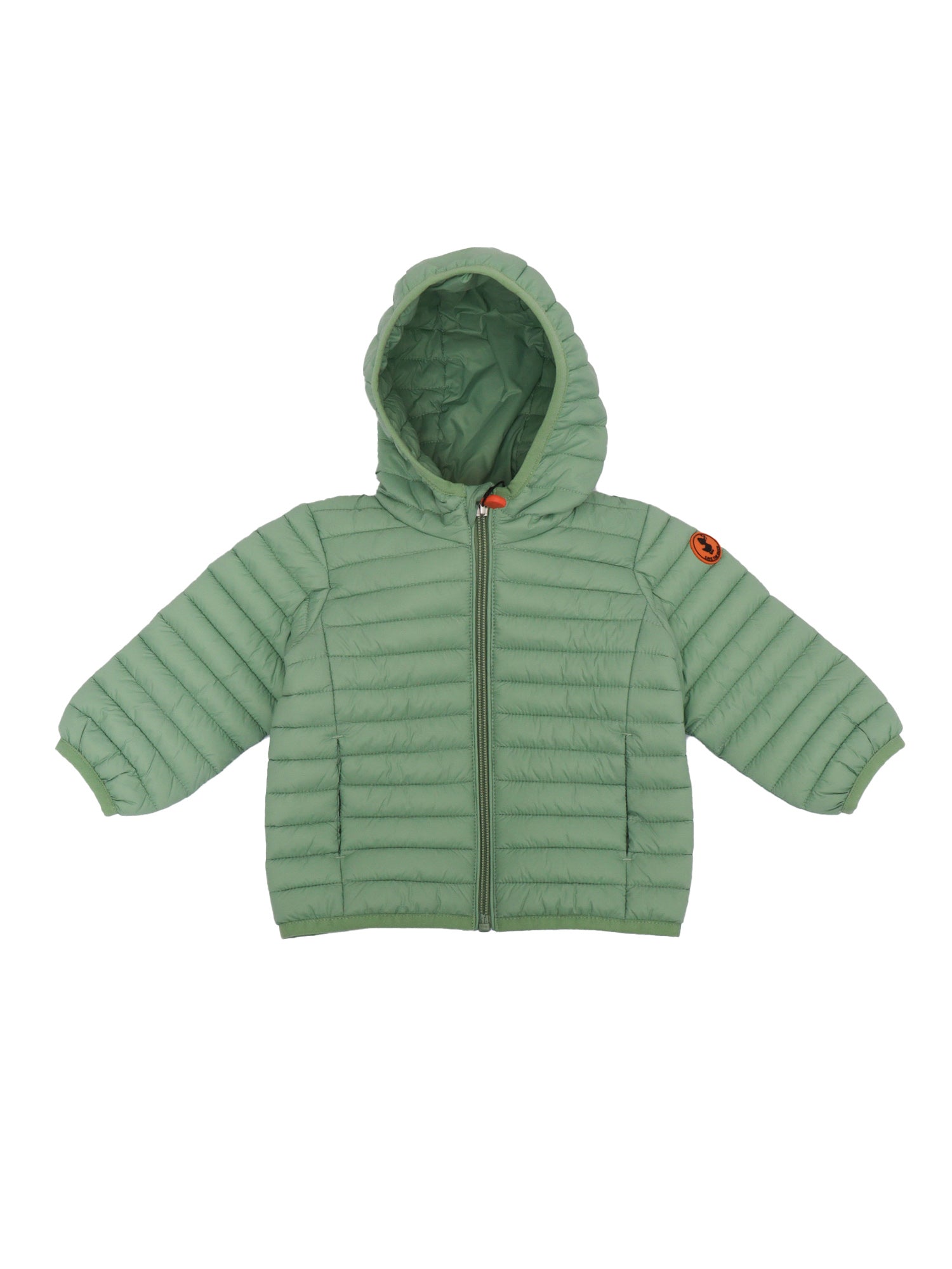 NENE BABY HOODED JACKET Green Short Puffer