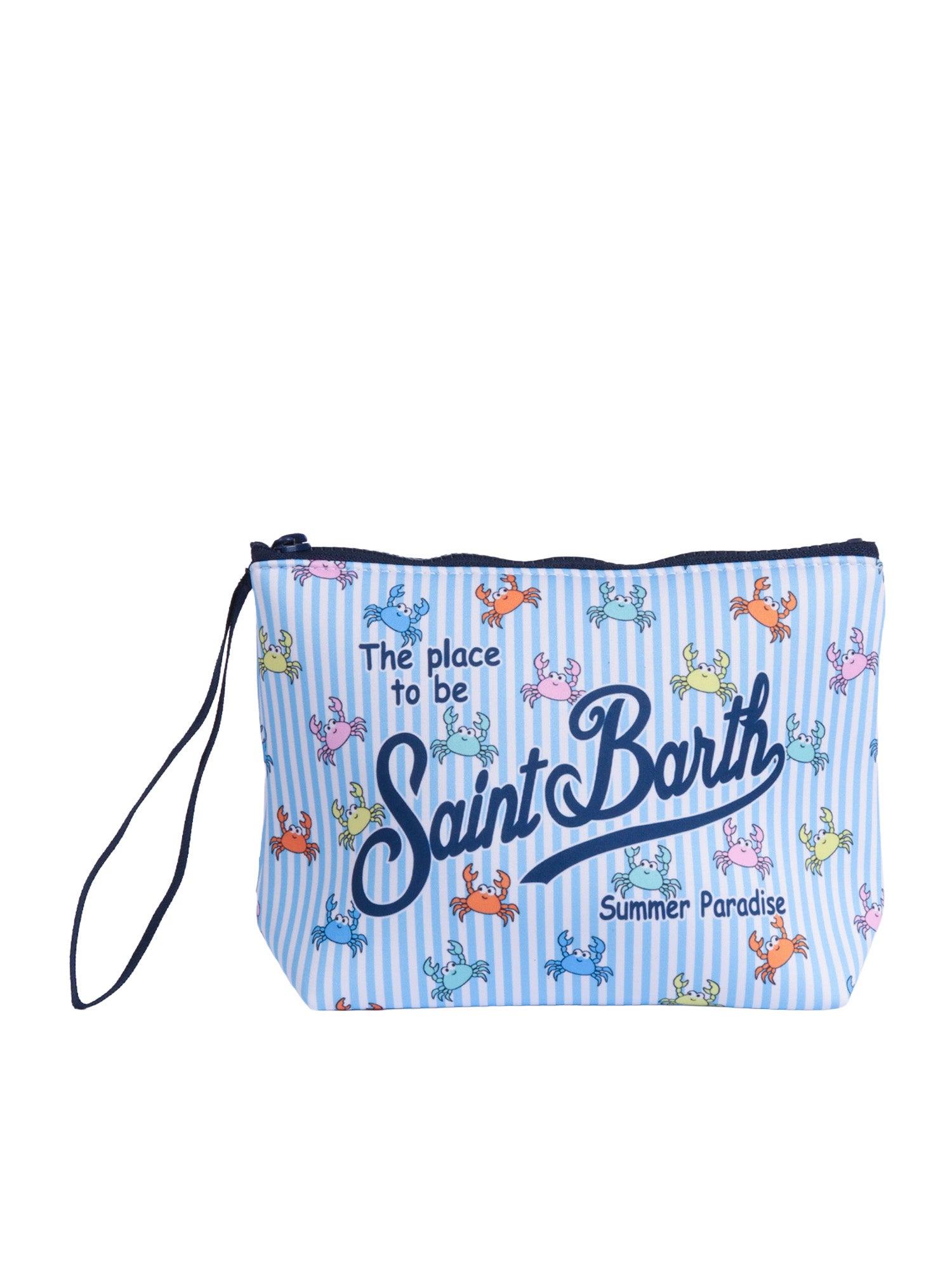 Aline-Pinchy Multi Stripes 30 Light Blue Sbr Polyester Handbag