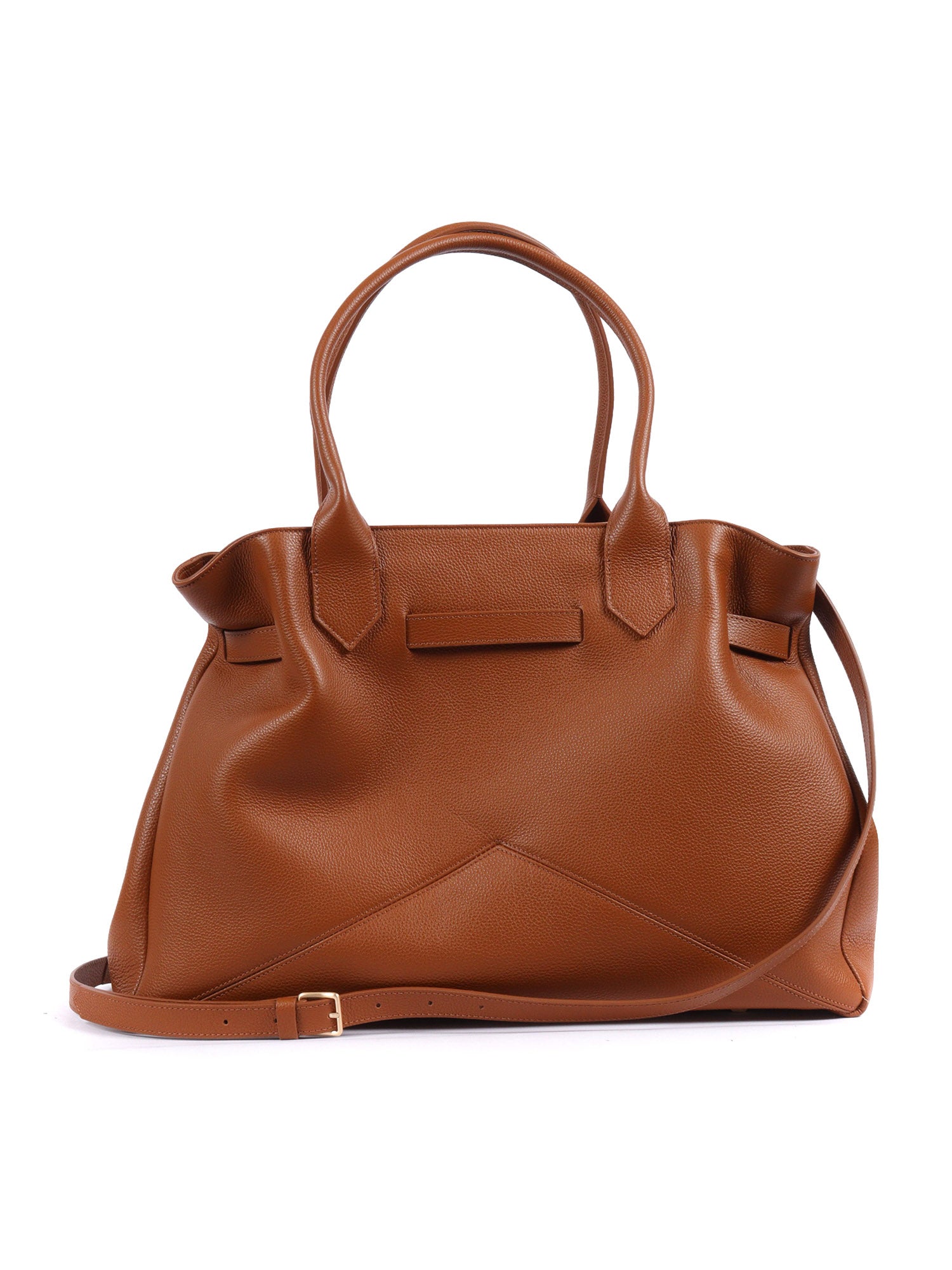 KATE BAG L Brown Calf Leather Small Grain