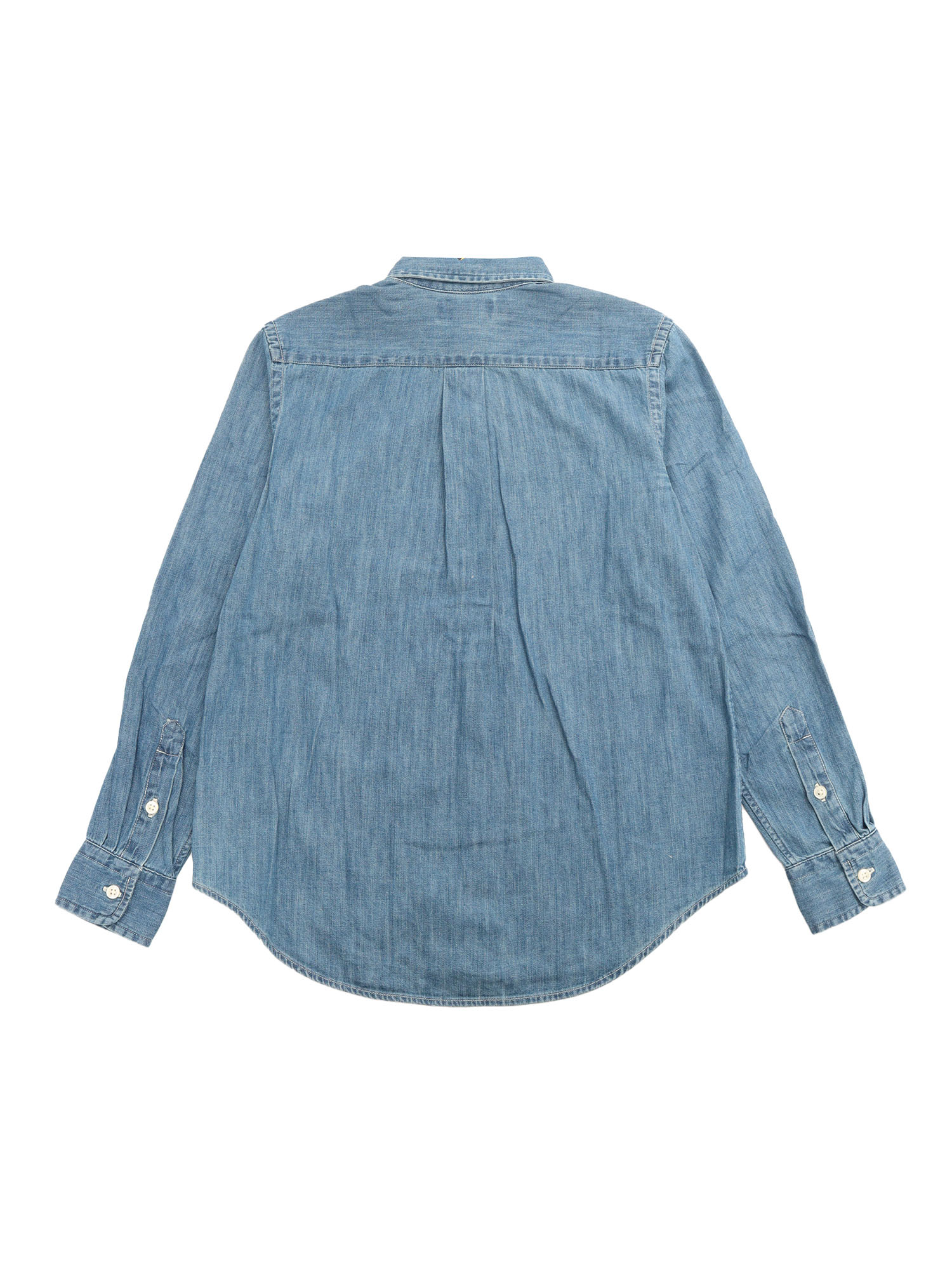 LS BD-TOPS-SHIRT Blue Cotton