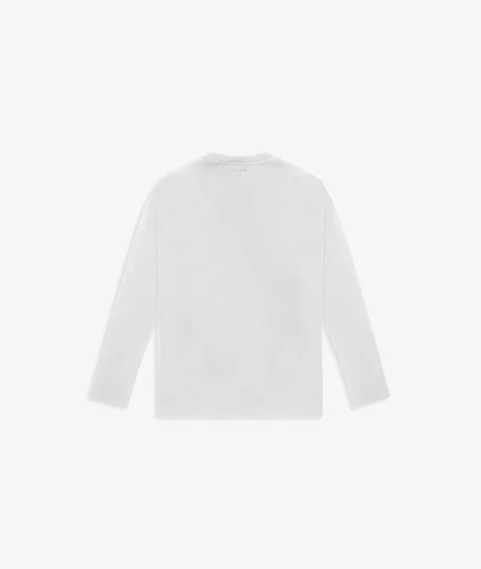 Long-Sleeve Cotton T-Shirt Maratea White Long Sleeve Round Neck