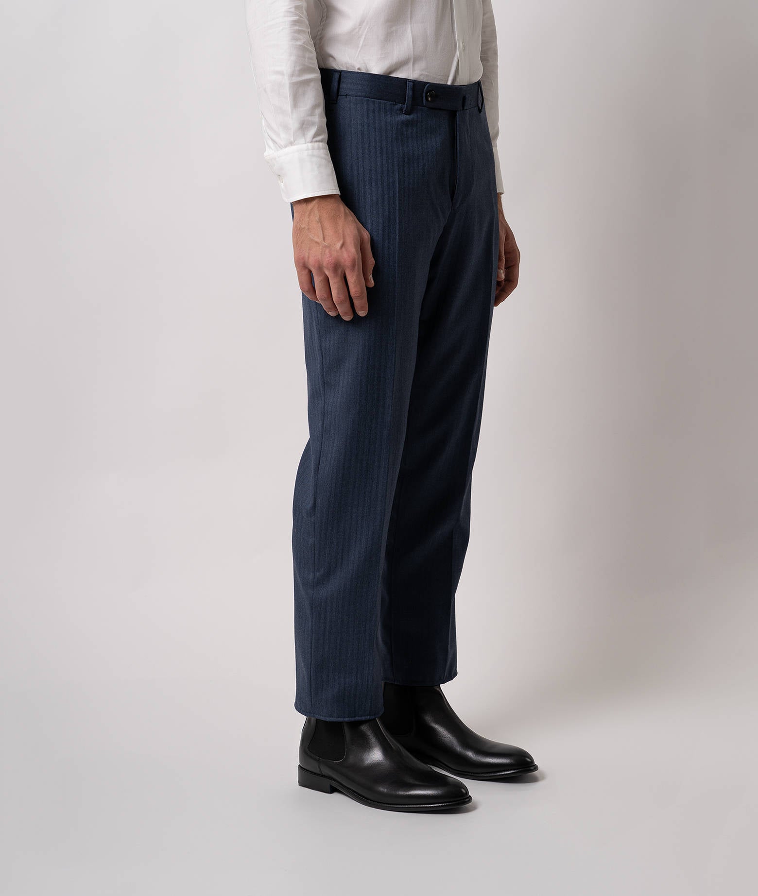 Tailored Wool Trousers Merano Blue No Pinces