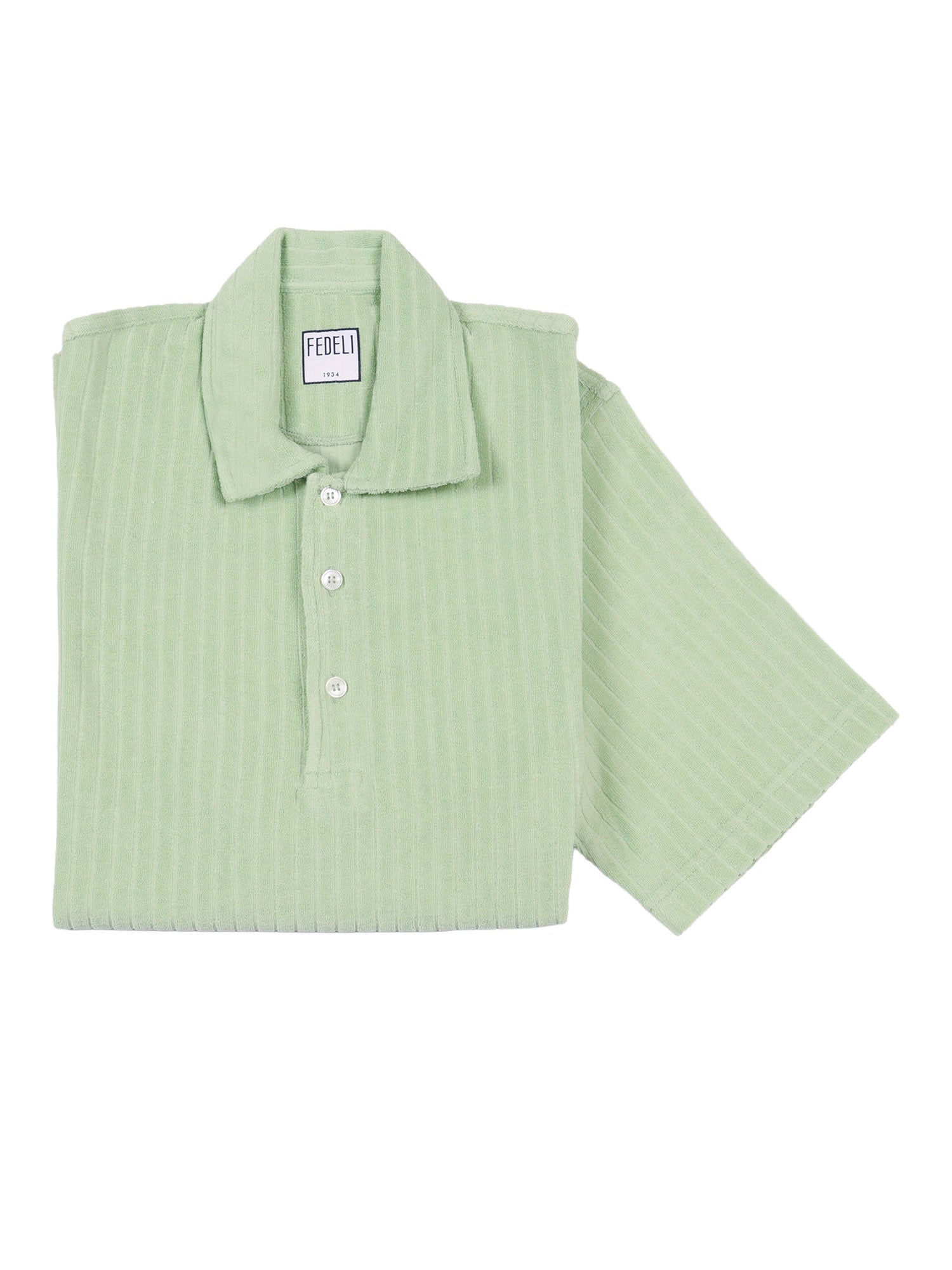 POLO-SHIRT S-S KNITTED MAN Green Cotton Polo Shirt