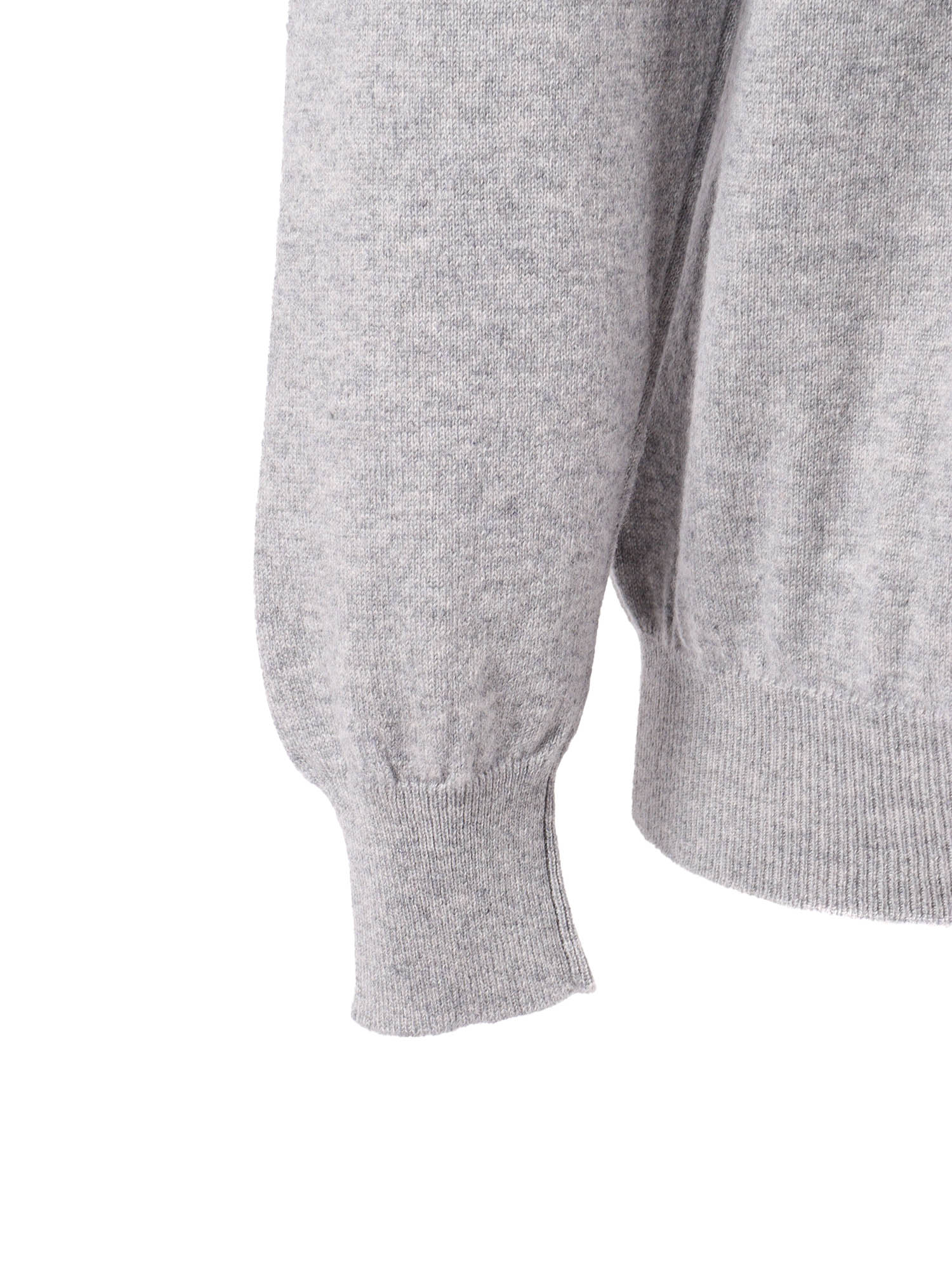 Crew-Neck L-S Knitted Sweater Man Grey Cashmere Crewneck