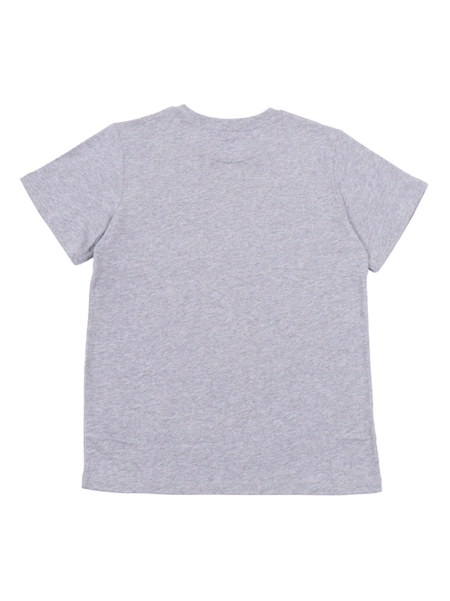 T-SHIRT-TOP Grey Cotton Short Sleeves T-shirt