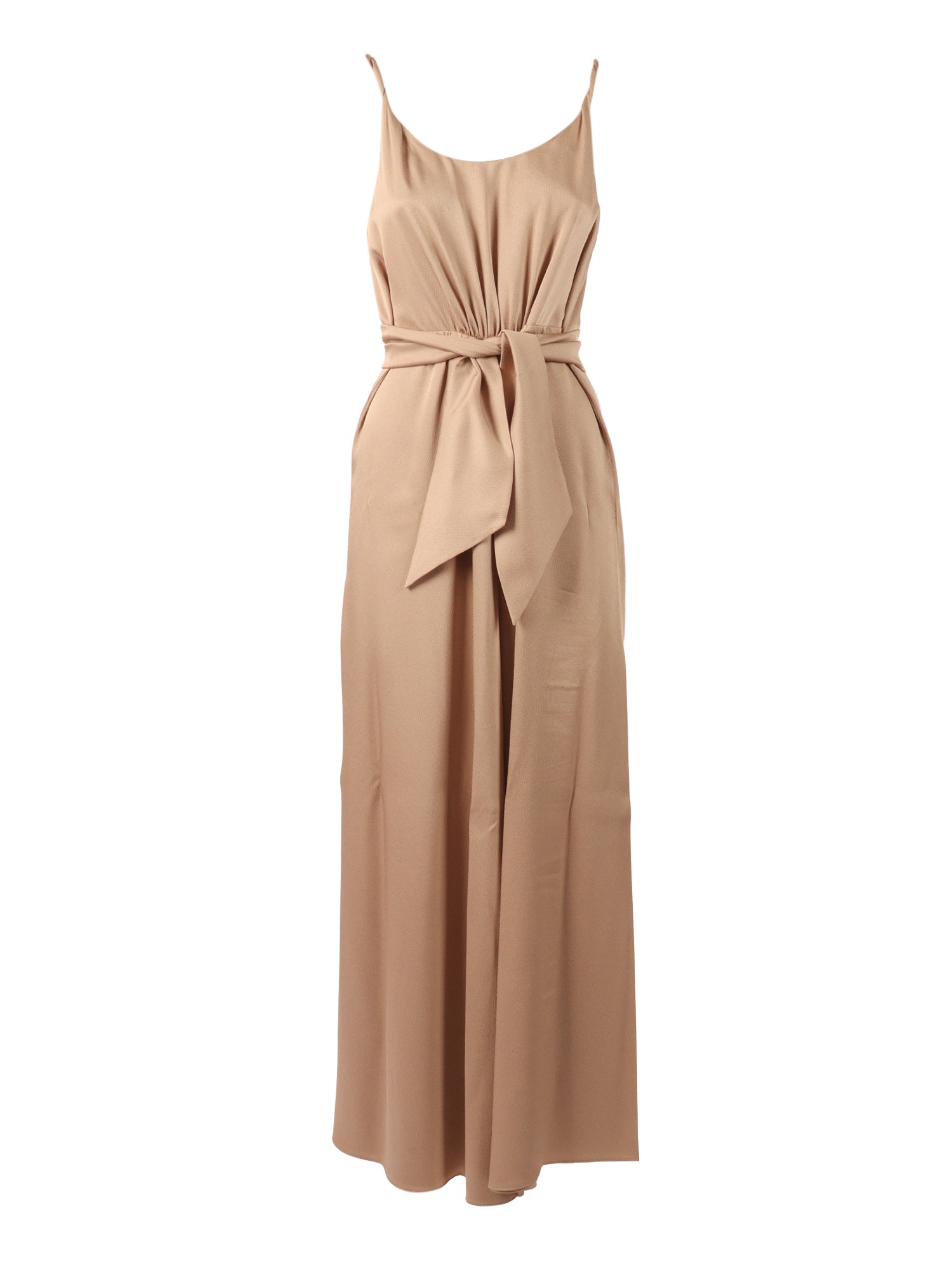 DRESS Beige Polyester Lining Midi