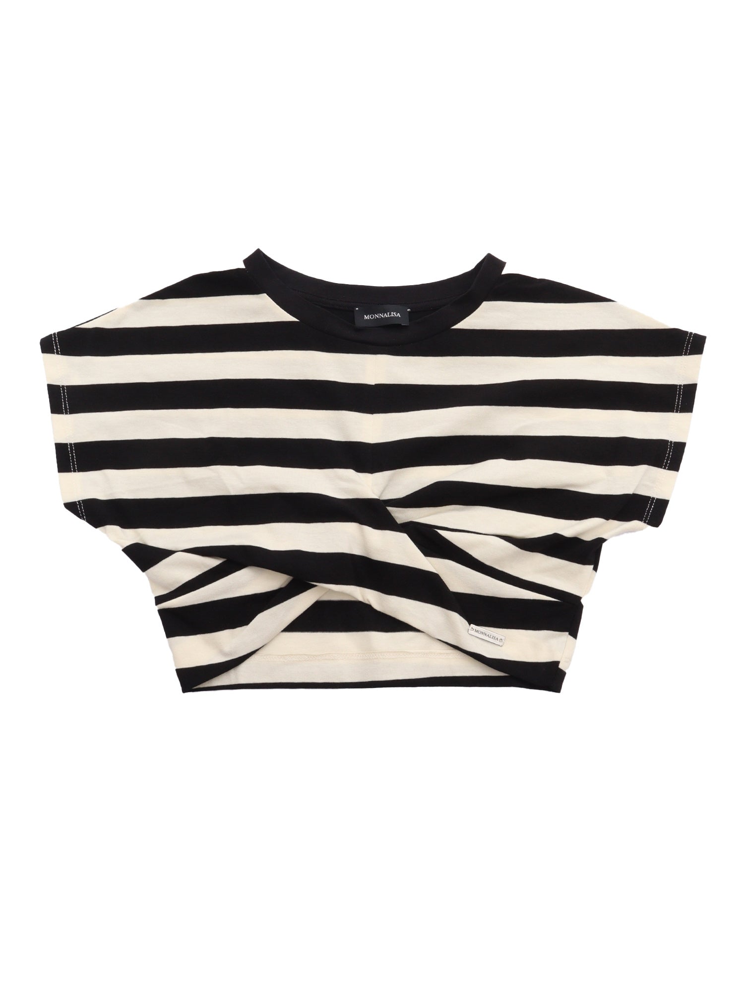 CROPPED T-SHIRT White Cotton Elastan Short Sleeves