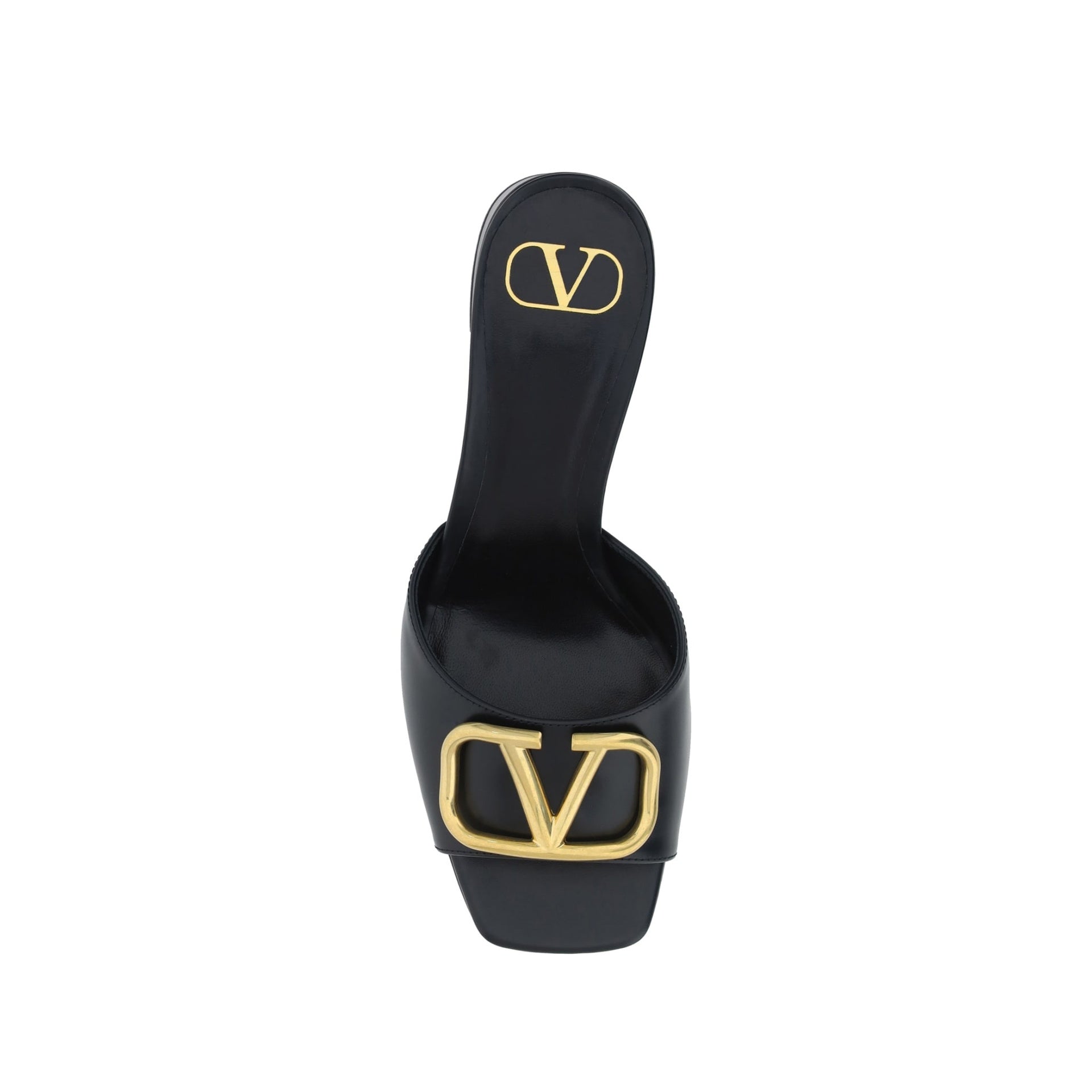 Garavani Vlogo Leather Sandals Black Calf