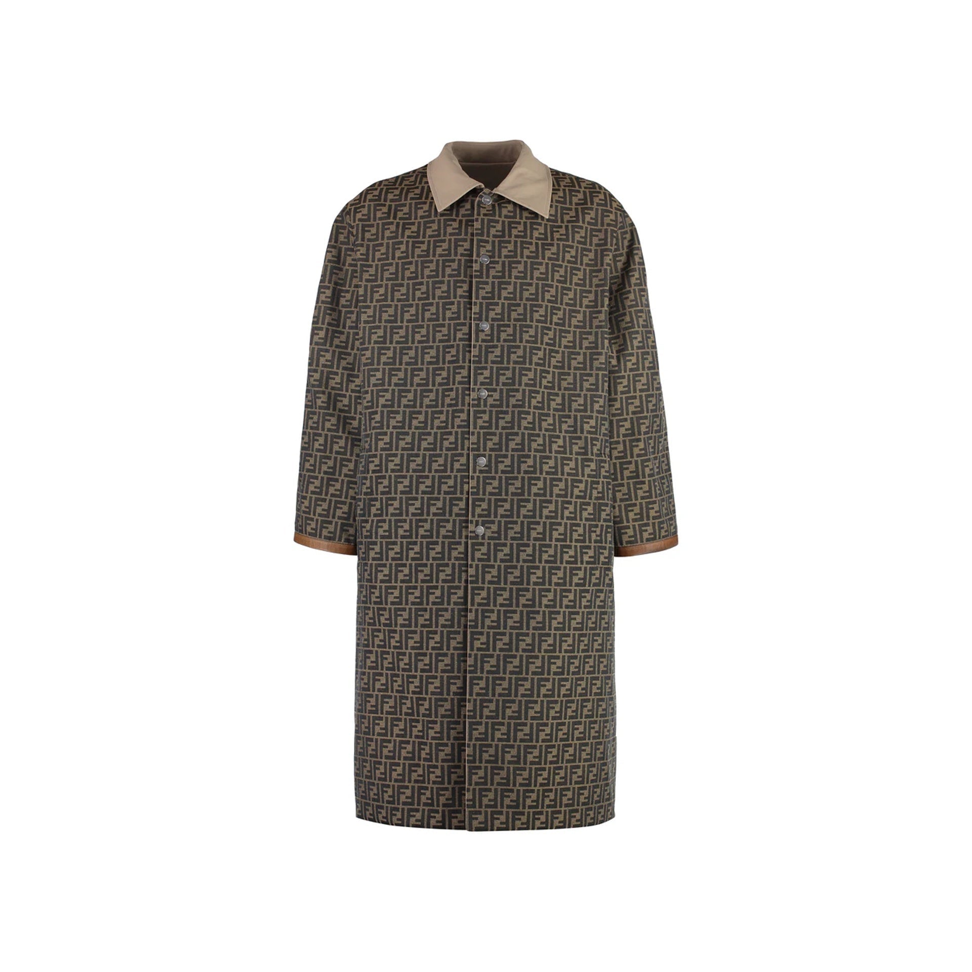 Reversible Trench Coat Beige Cotton