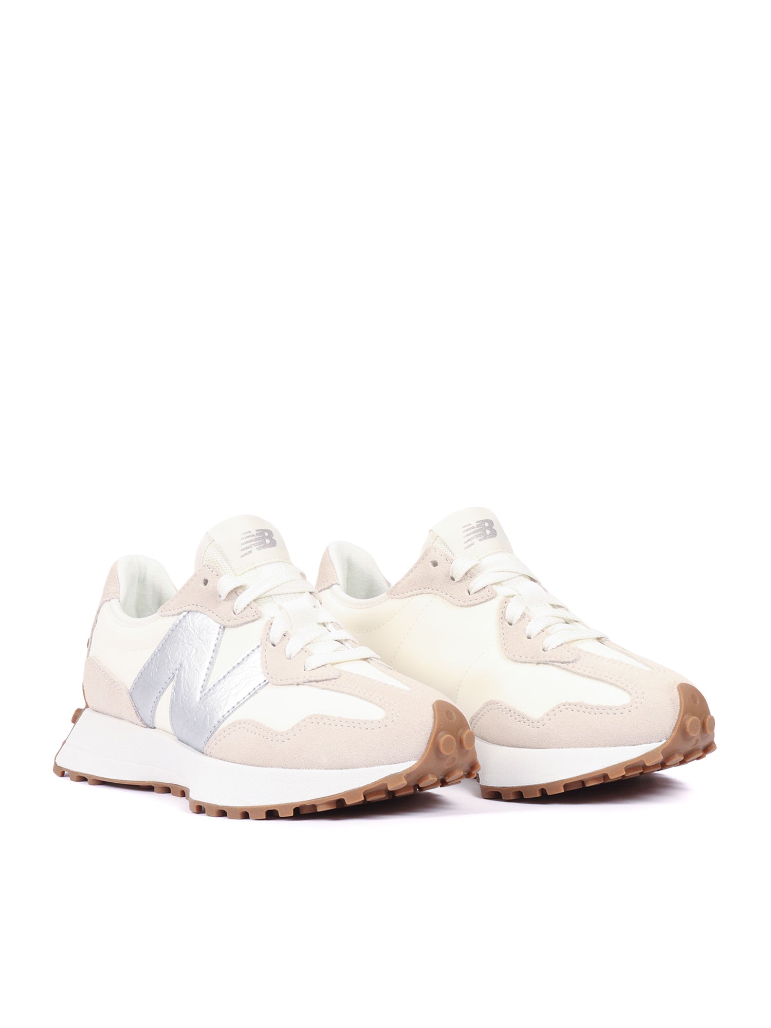 Scarpa Lifestyle - DONNA TIER 3 Suede-Leather ANGORA SILVER METALLIC Beige Suede Fabric 2 Leather Sneaker