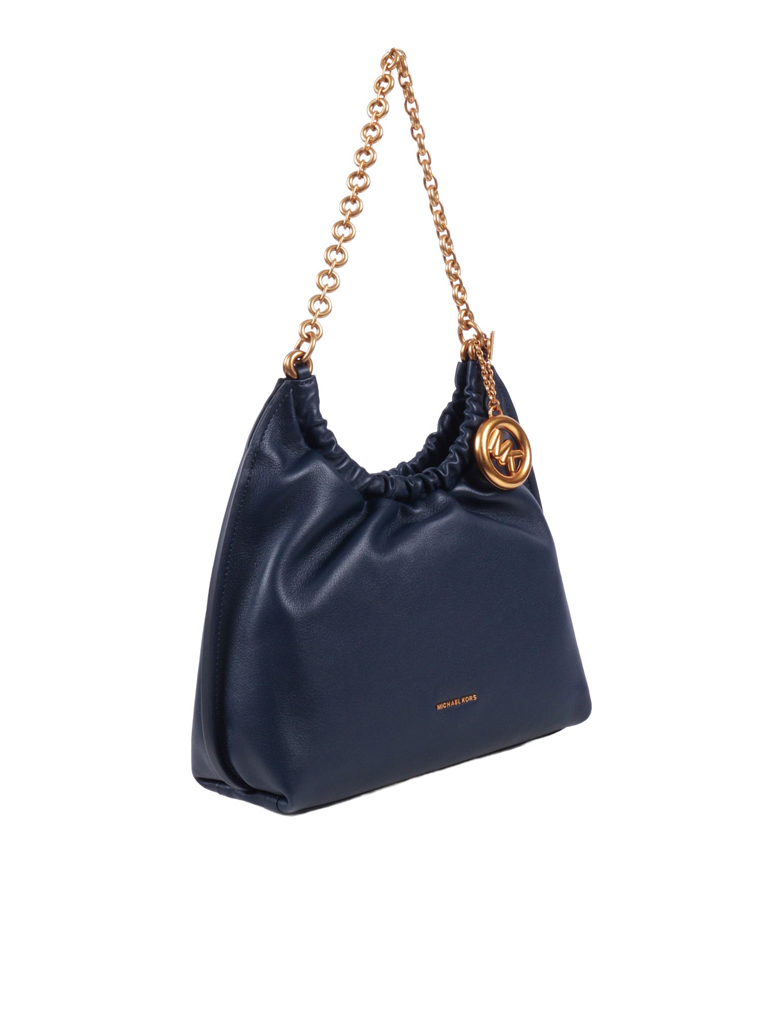 MD CINCH POUCHETTE Blue Cow Leather Handbag