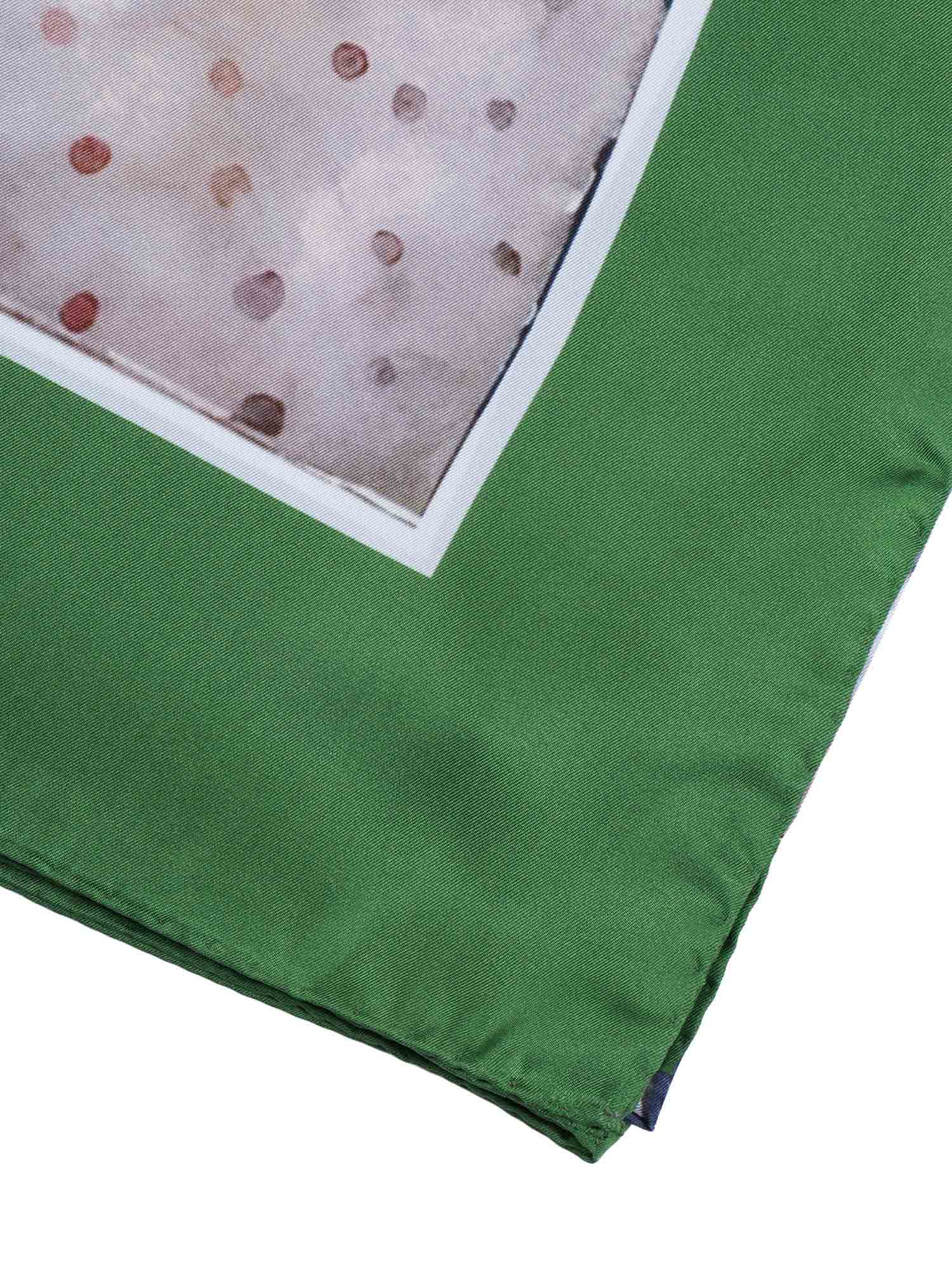 Oceano Stole Green Silk Scarf