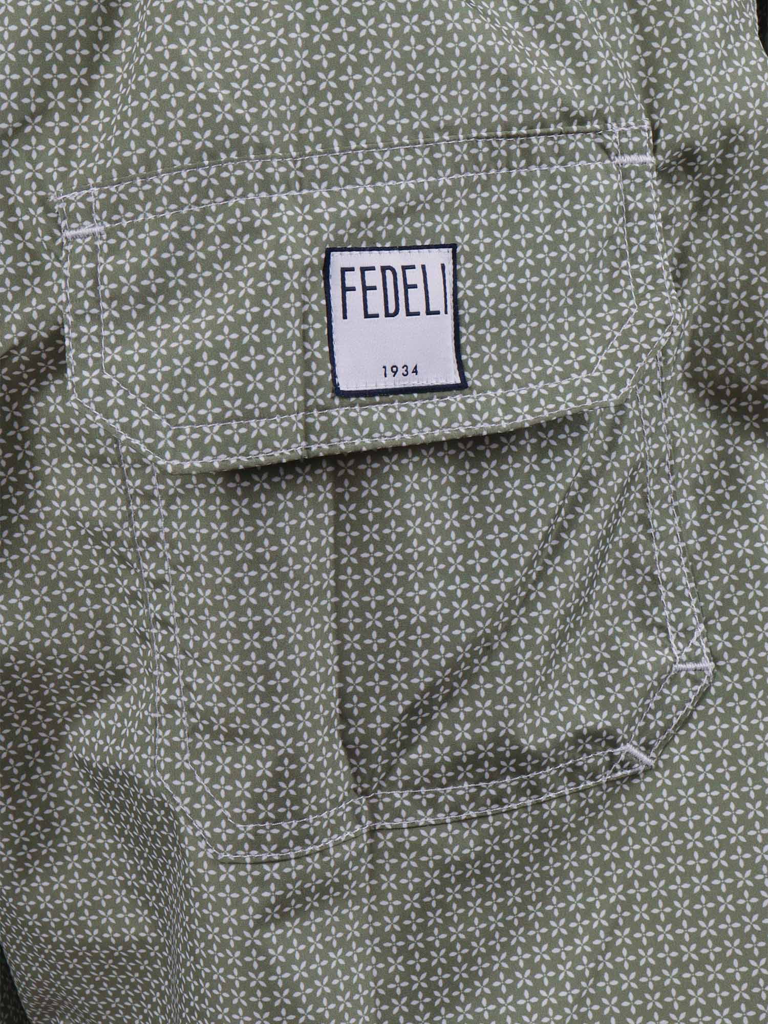 SWIM TROUSERS WOVEN FABRIC MAN Green Polyester Costume