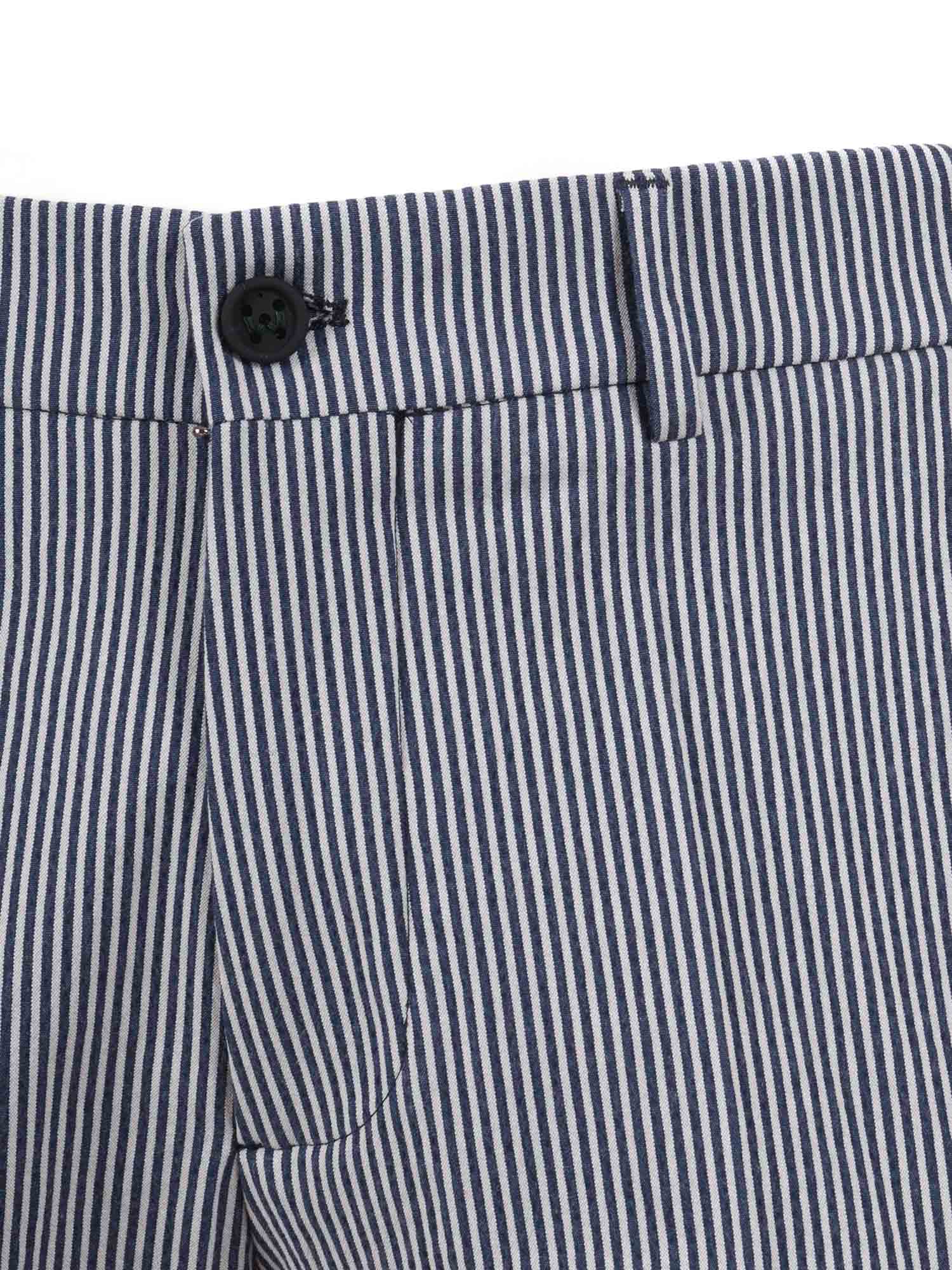Ber_muda Elax Pants Blue Cotton Lyocell Bermuda Short