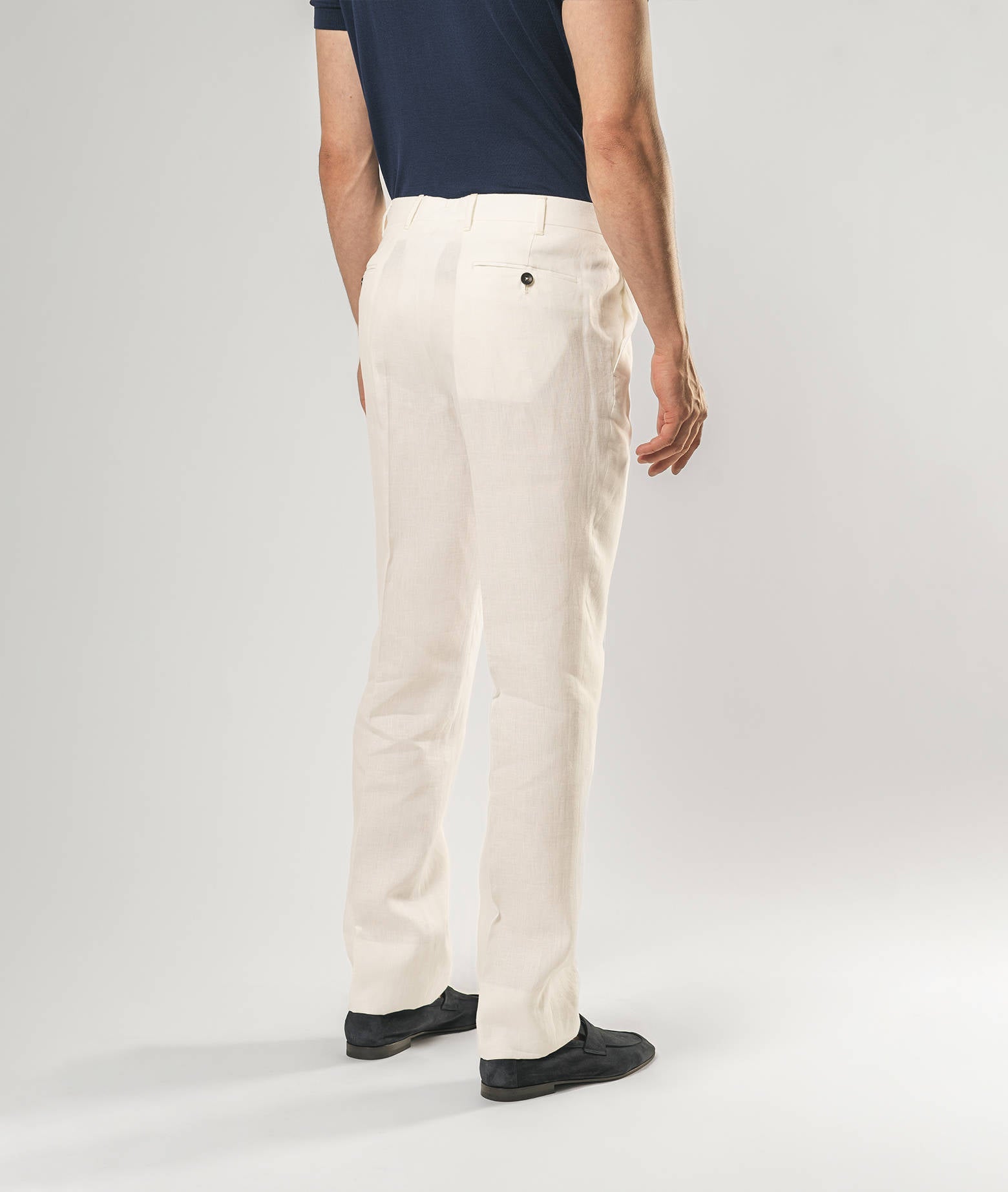 Linen Tousers Portofino White Tailored Made Trousers