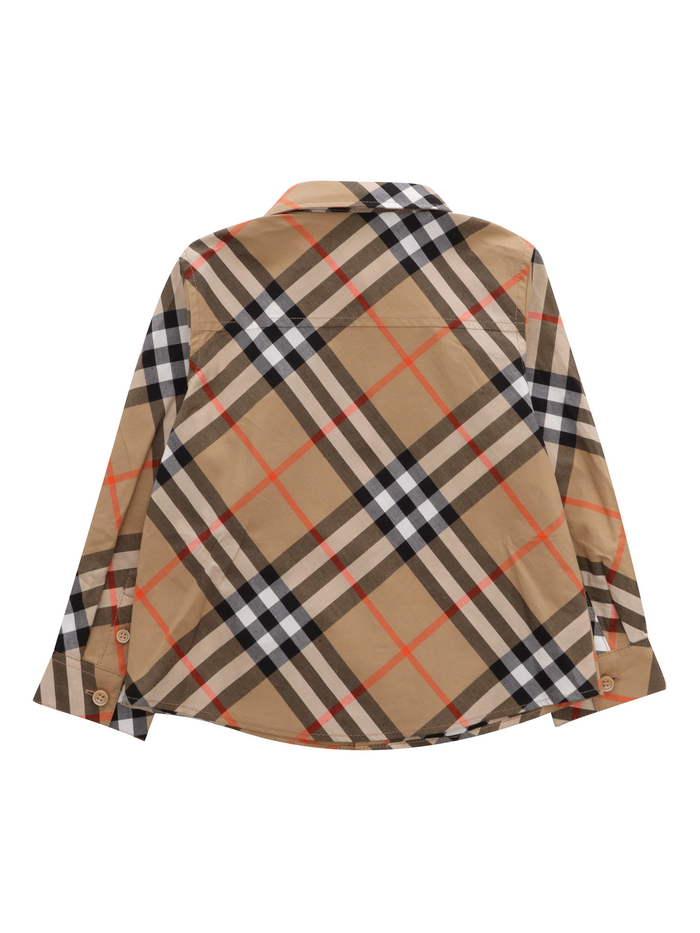 Inf Boy Shirts Beige Cotton