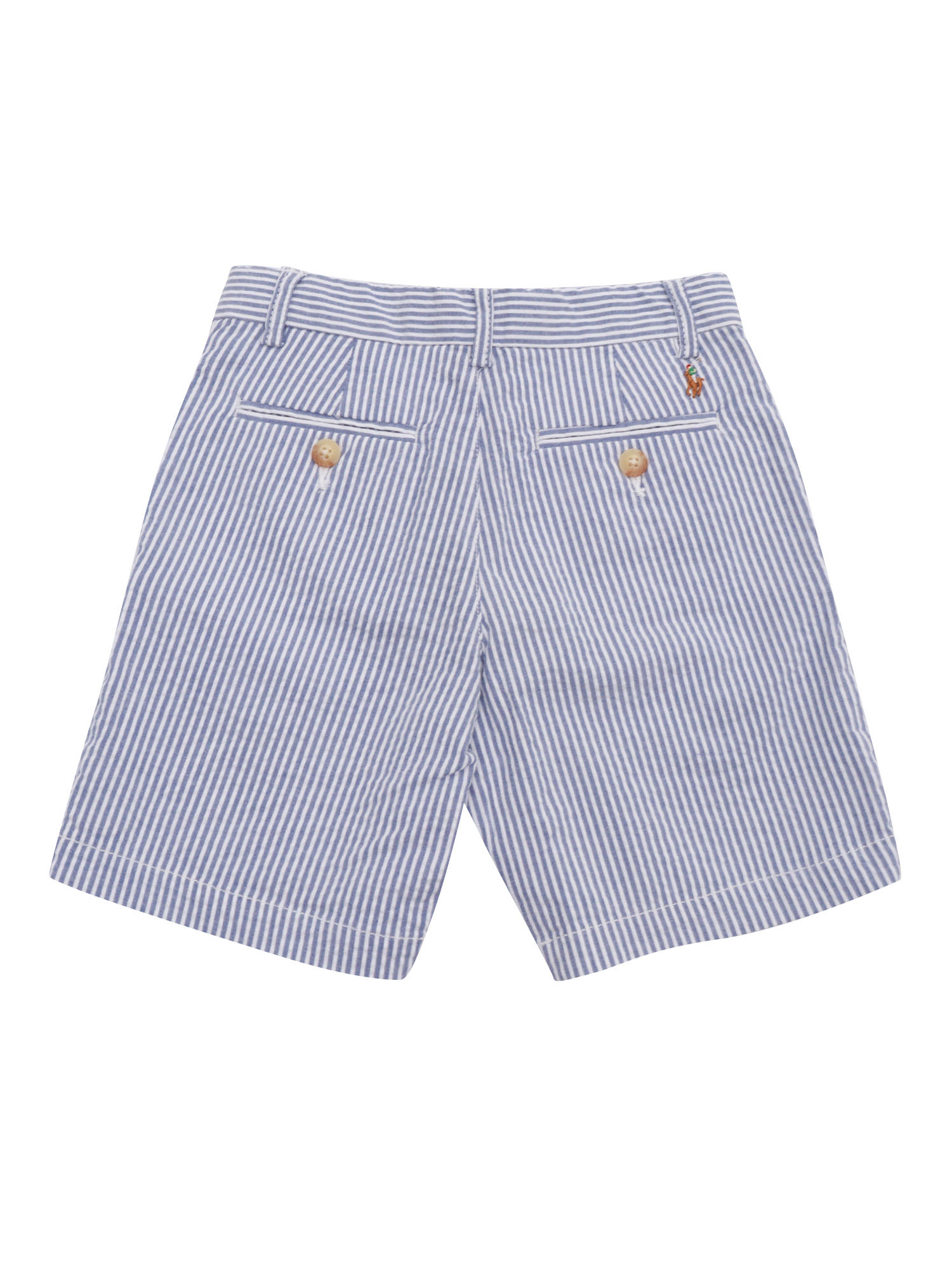 PREPPY SHORT-SHORTS-FLAT FRONT Blue Cotton Elastane
