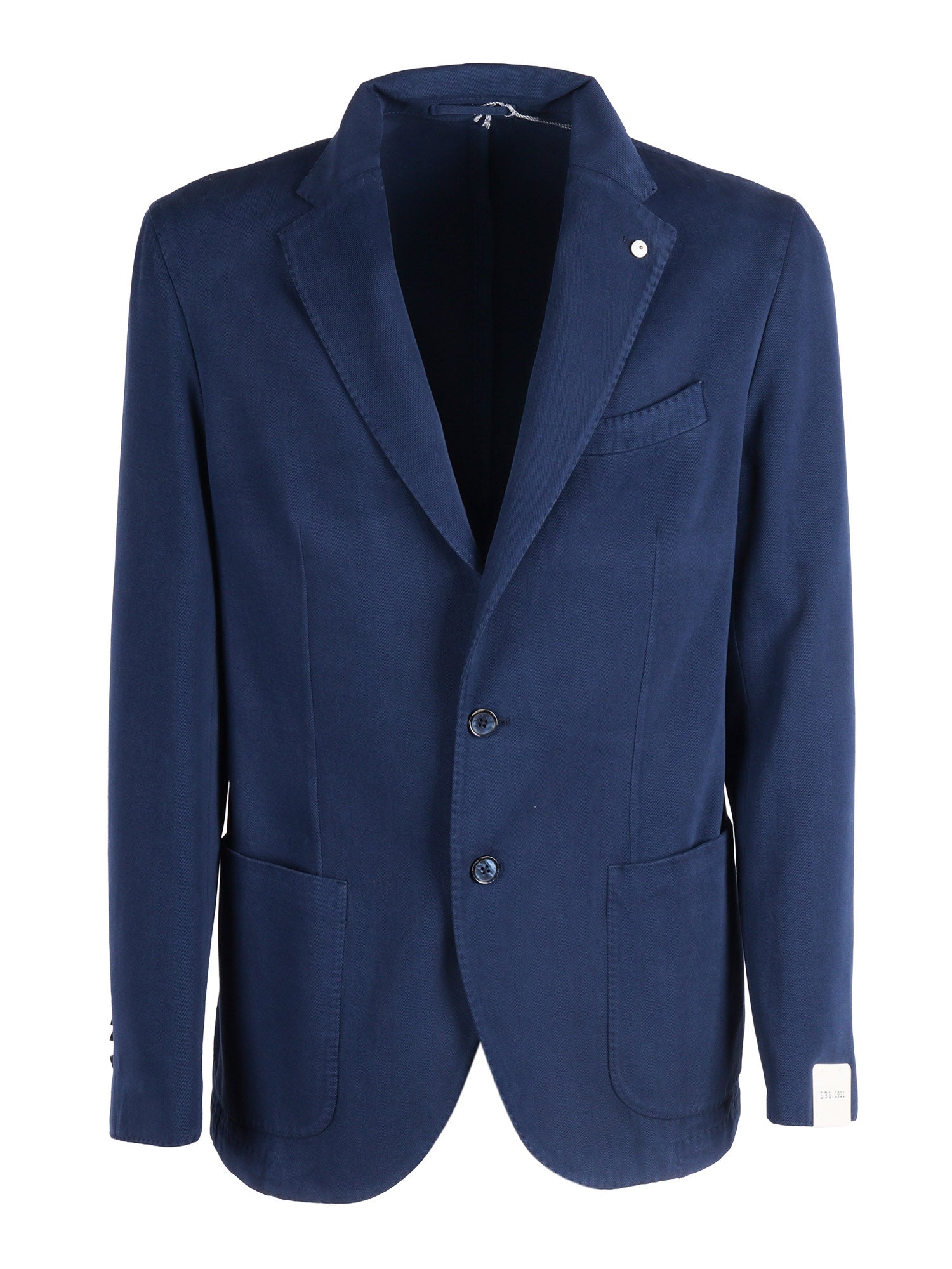Jacket Blue Cotton Cashmere Single Breasted