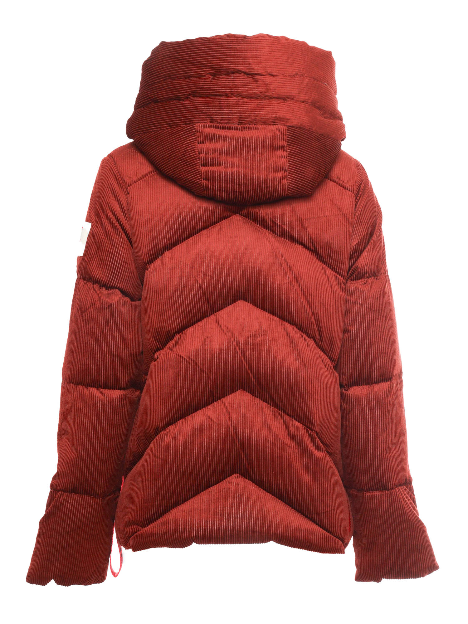 Down Jacket Brown Cotton Viscose Short Puffer