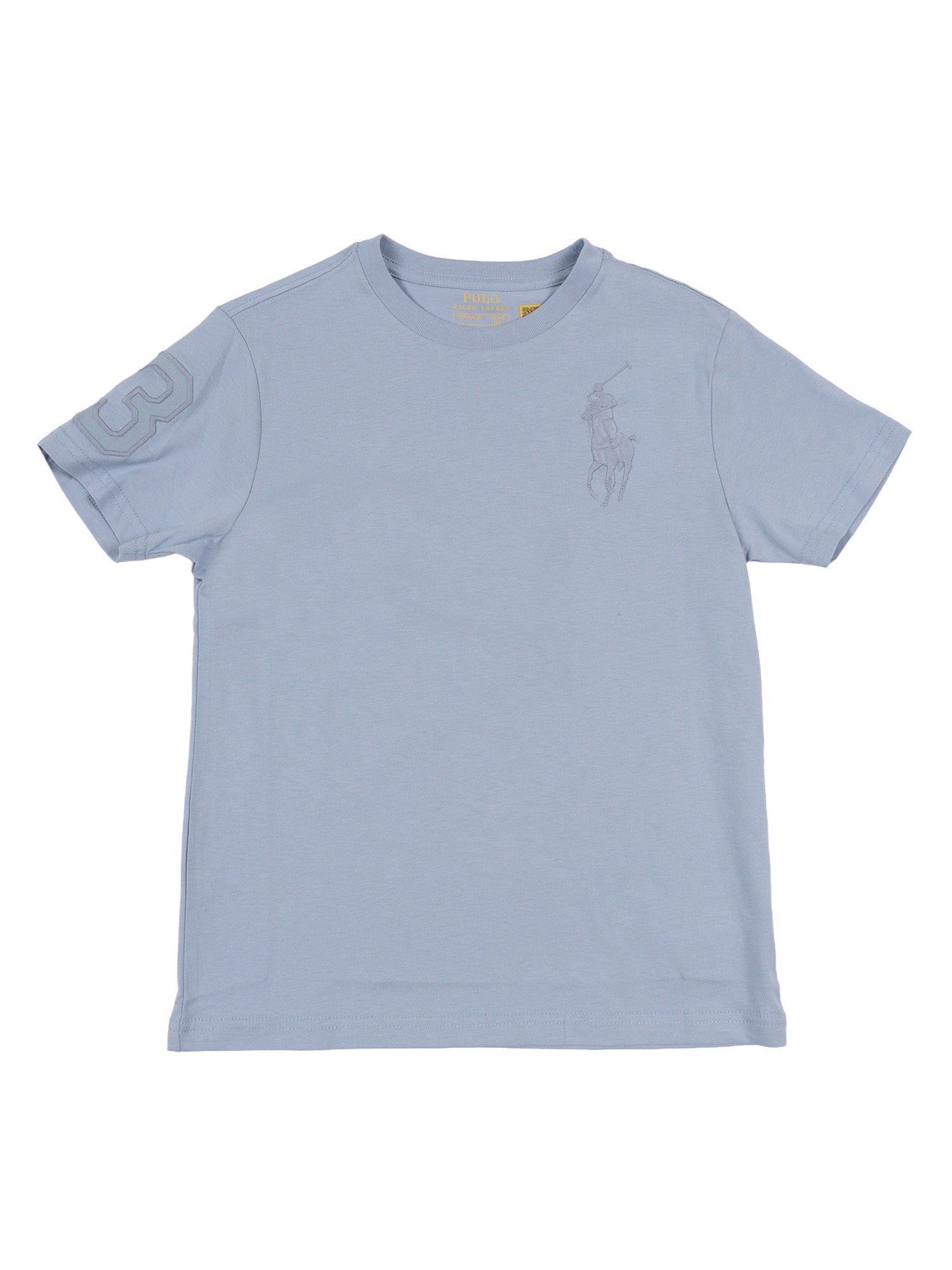 SS CN-TOPS-T-SHIRT Blue Cotton Short Sleeves T-shirt