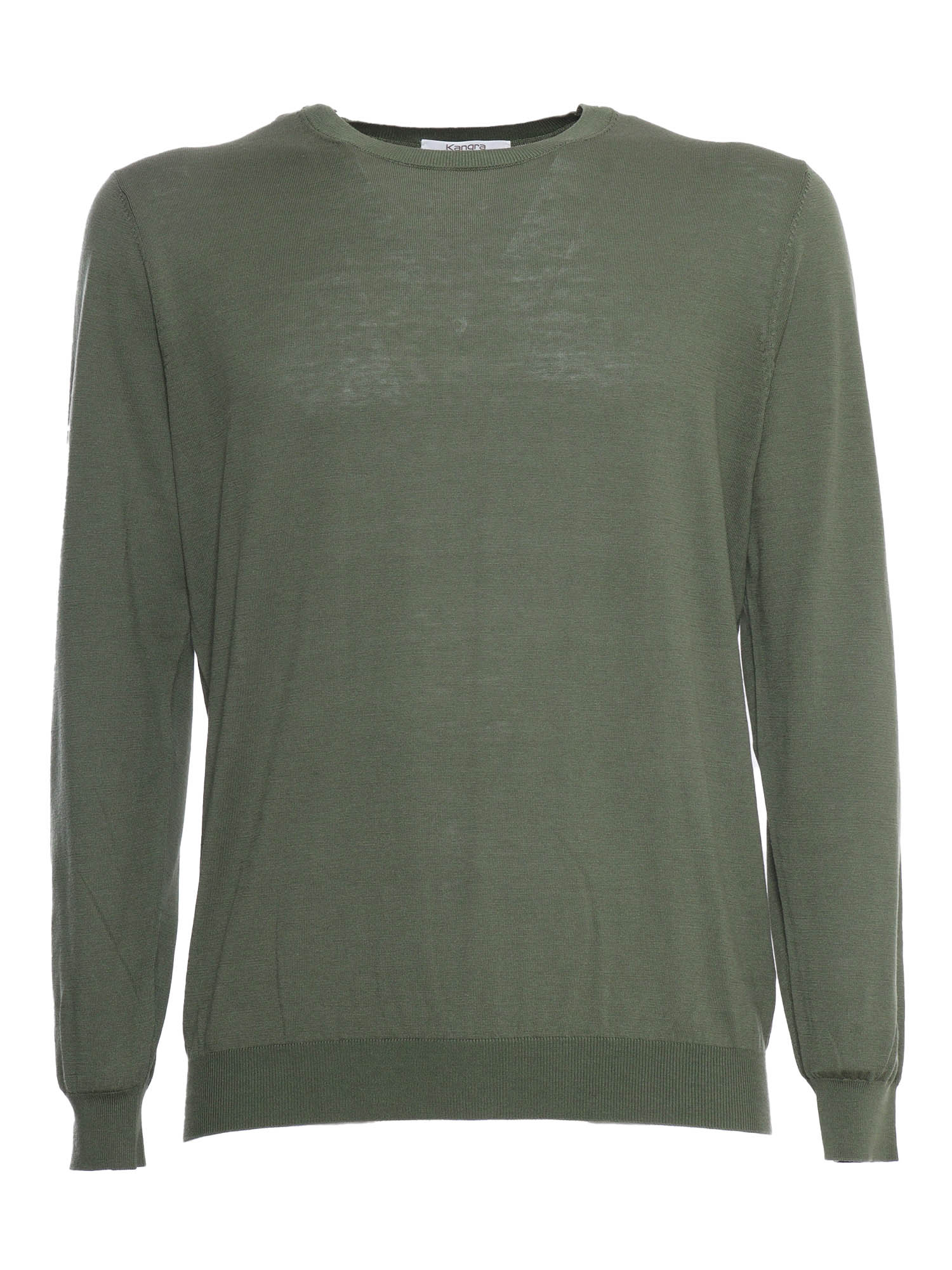 Sage green sweater Silk Cotton Crewneck