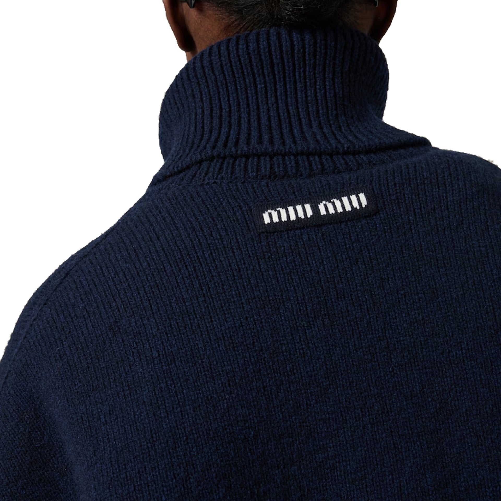 Wool-Cashmere Rollneck Sweater Blue Cashmere Virgin Wool