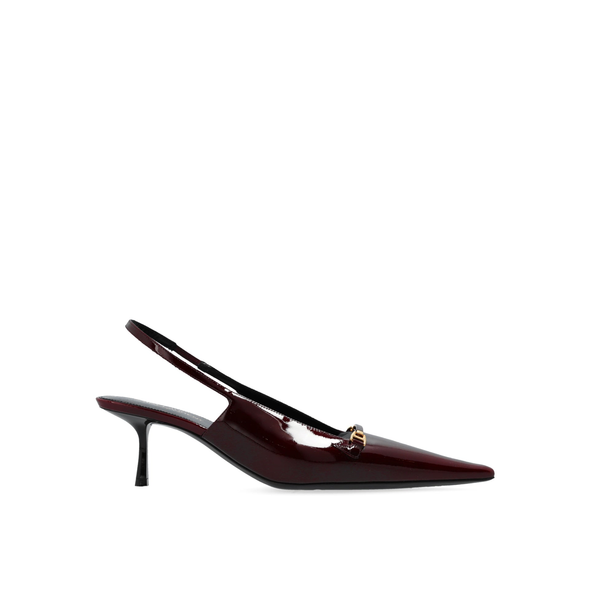 Carine Leather Slingback Pumps Burgundy Calf