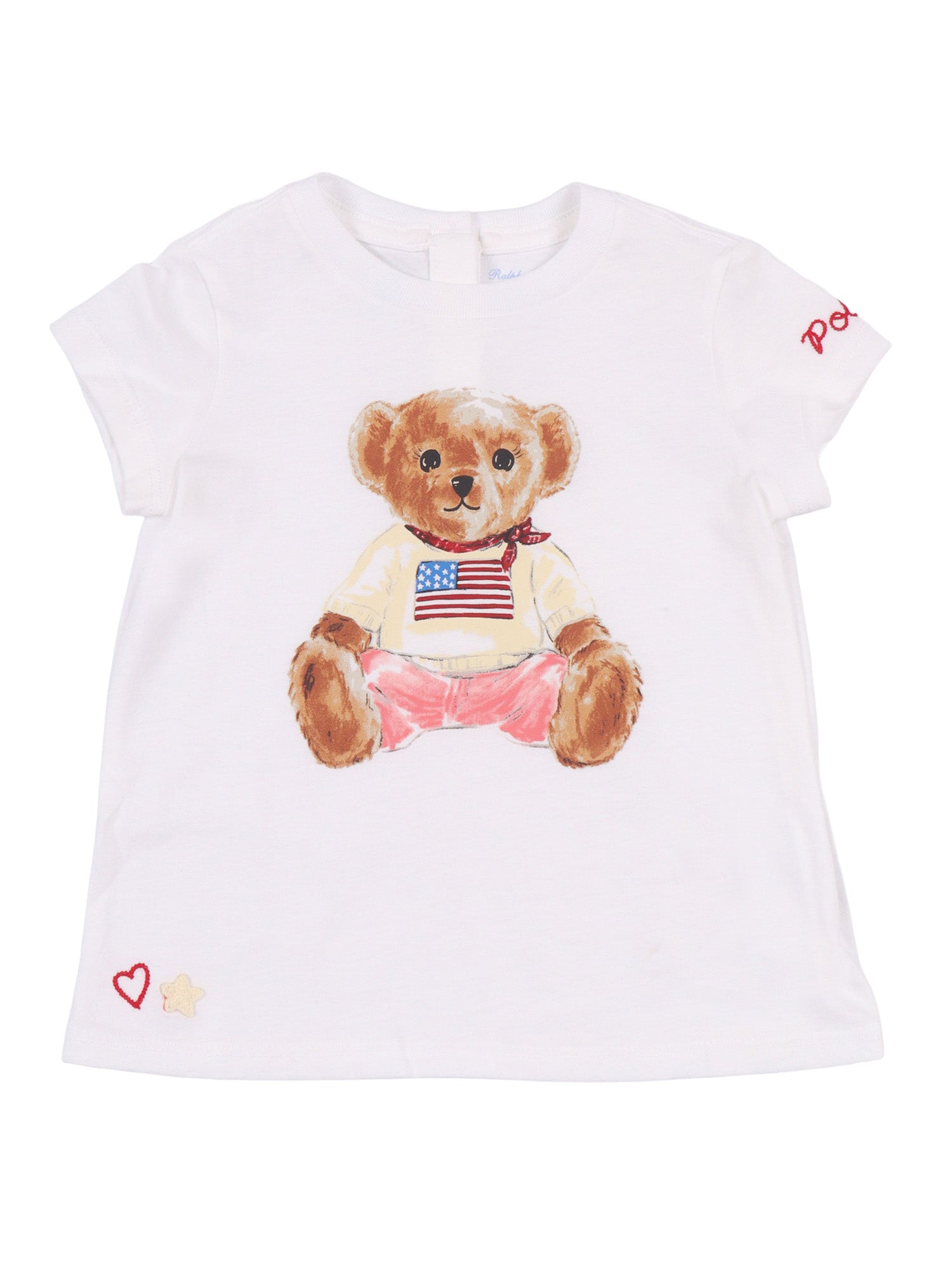 BEAR TEE-KNIT SHIRTS-T-SHIRT White Cotton Short Sleeves T-shirt