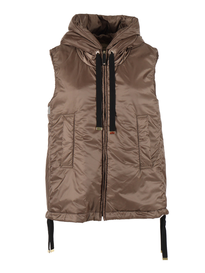 PADDED WAISTCOAT Brown Vest