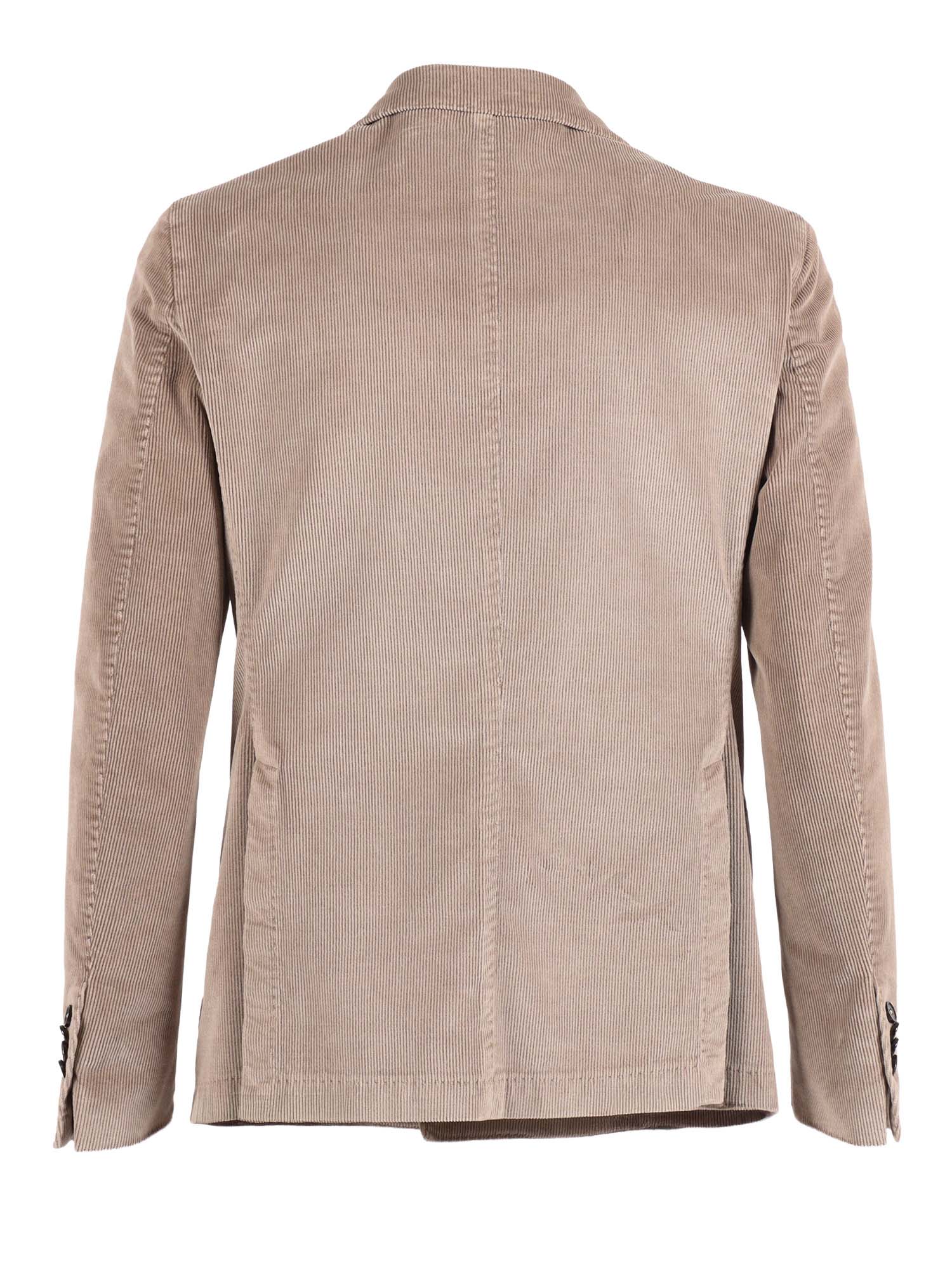 Jacket Beige Cotton Modal Elastane Single Breasted