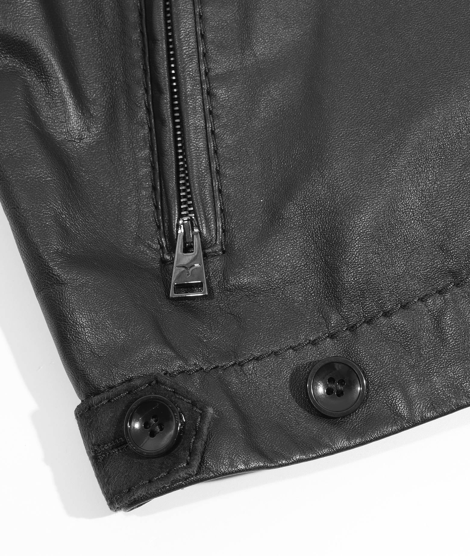 Leather Jacket Bullet Blue Blouson