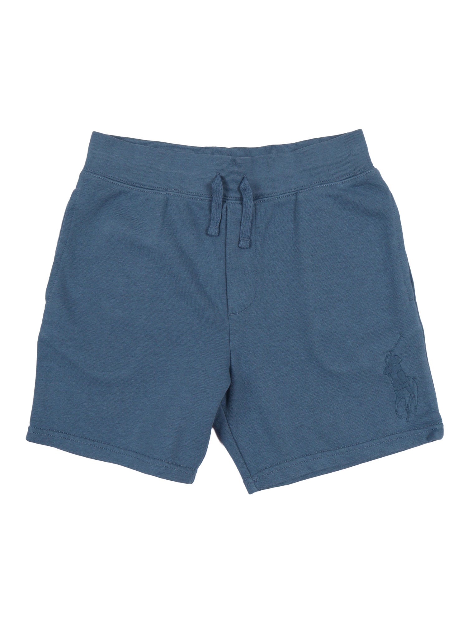 KNIT-SHORTS Blue Cotton Polyester