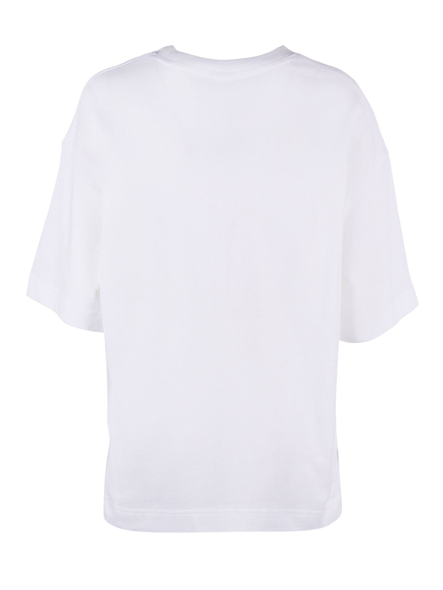 Jersey Graphic T-Shirt - White Cotton Short Sleeves