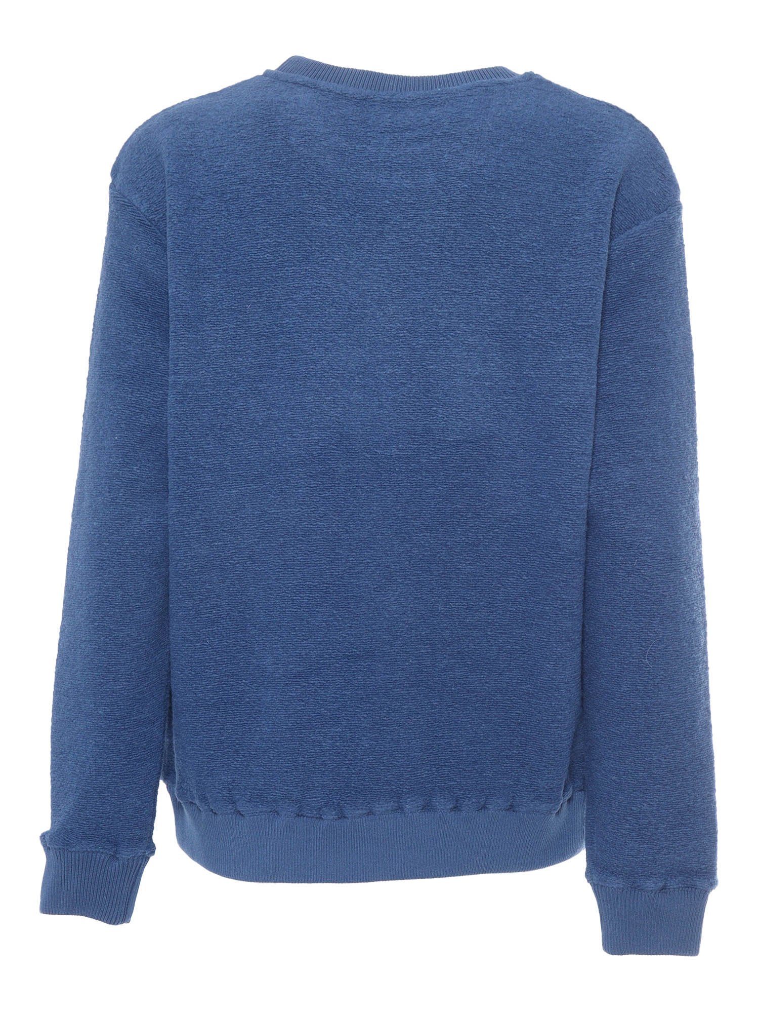 Reo Textured Fleece Blue Crewneck