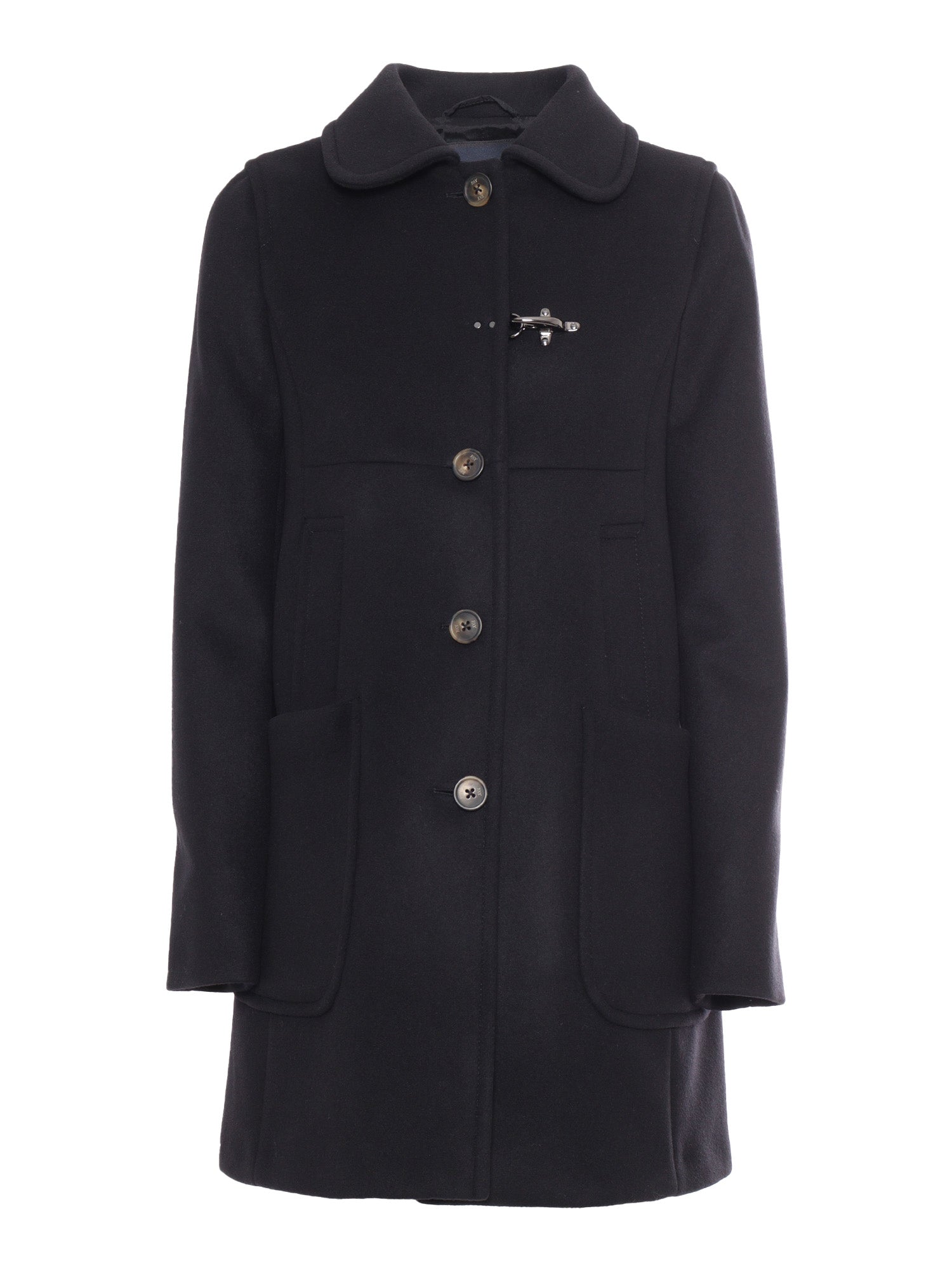 Urban Coat With Baby Collar + Hook Black